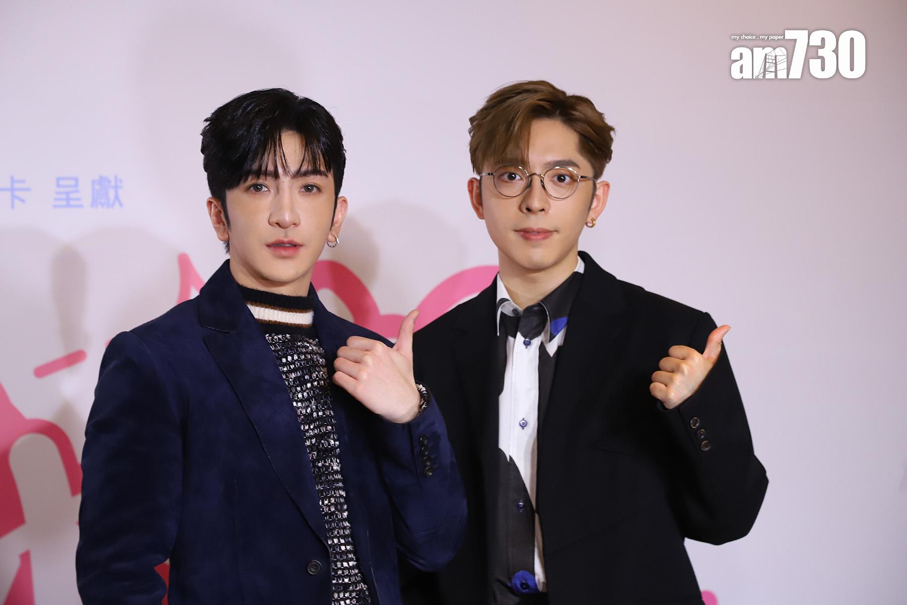 Anson Lo與Edan在港版《社內相親》演高冷總裁和暖男秘書。(羅錦鴻攝)