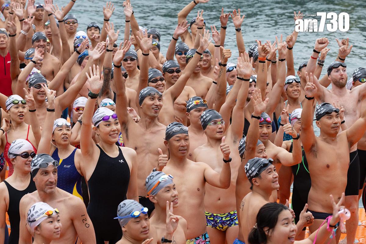 維港渡海泳今日早上舉行。(蘇文傑攝)