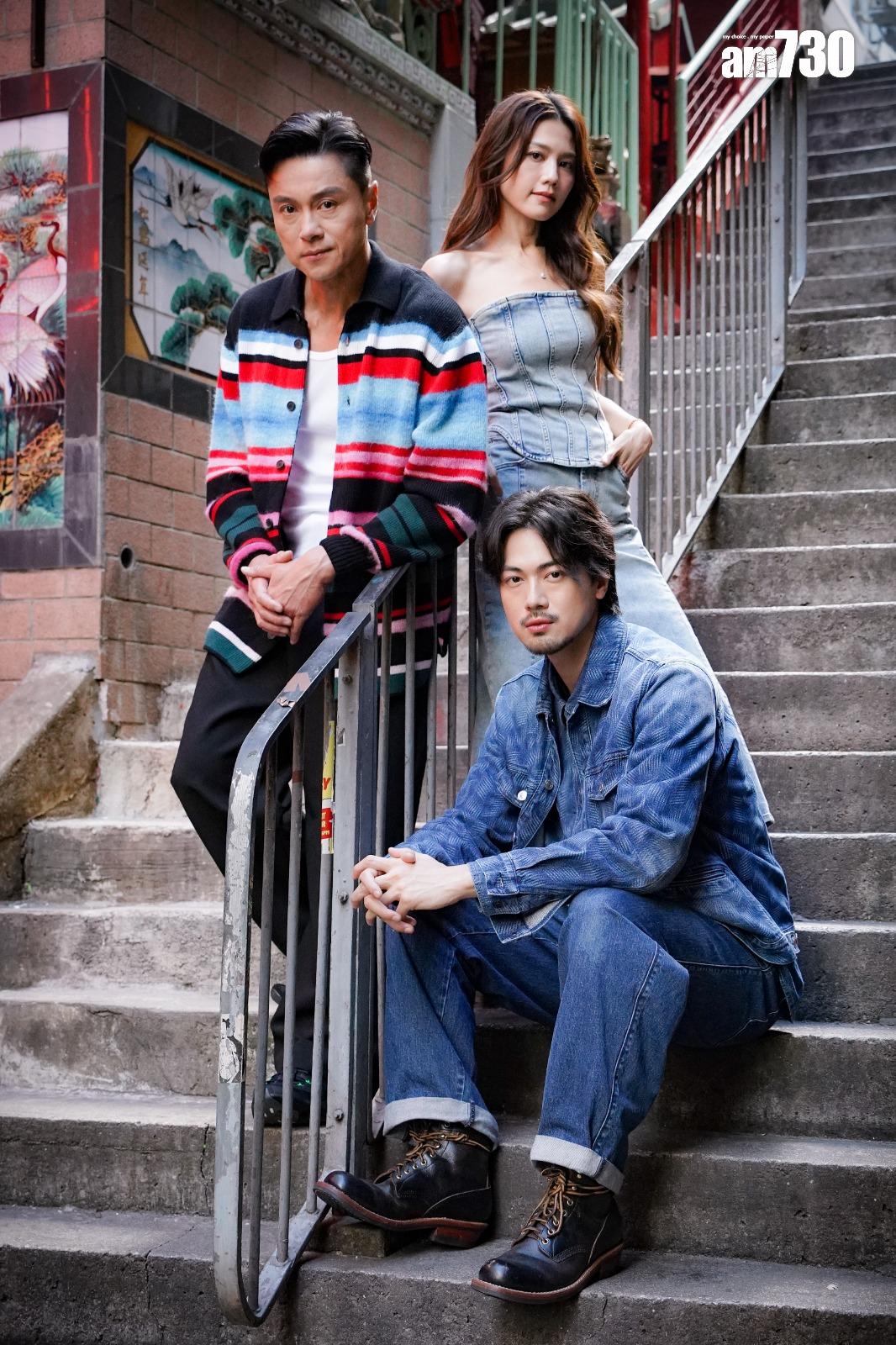 周秀娜聯同新劇拍檔黃浩然和Jason接受《am730》專訪。 (李睿哲攝)