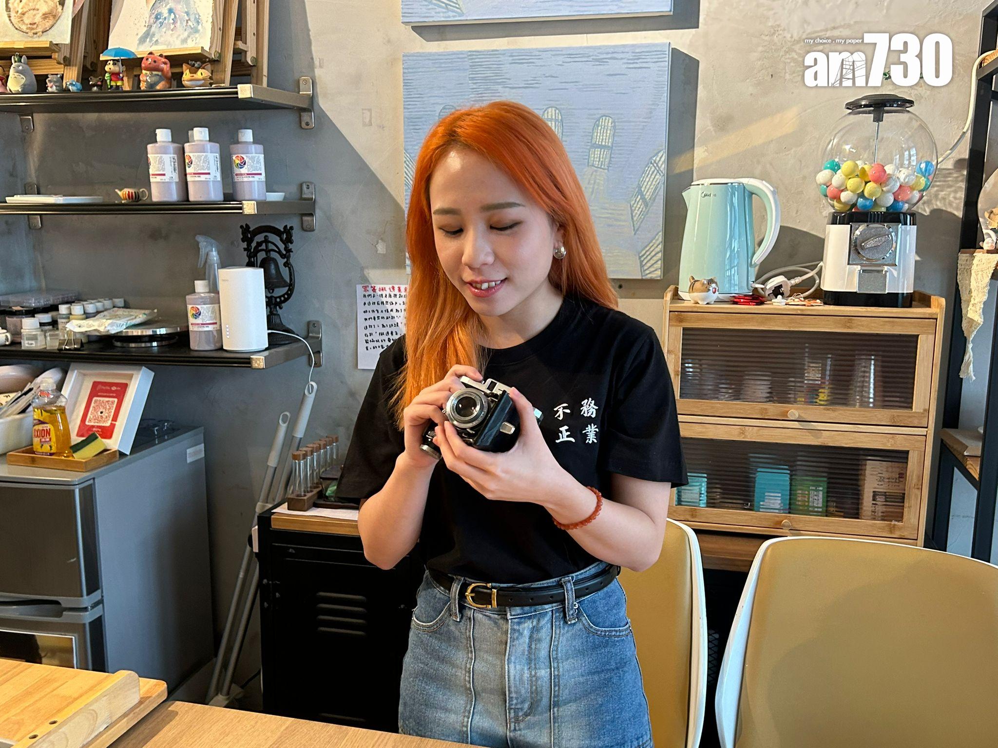 彭意婷喜愛製作陶瓷、拍照、打鼓等,無奈被形容為不務正業(陳芷晴攝)