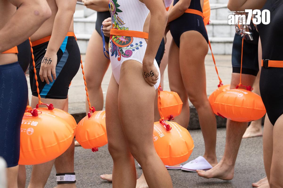 維港渡海泳今日早上舉行。(蘇文傑攝)