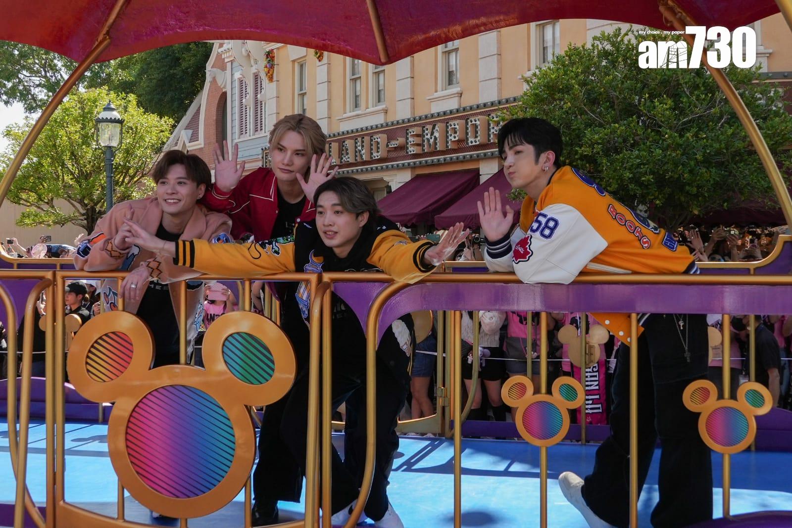 MIRROR迪士尼五周年活動盛況,李駿傑Jeremy、盧瀚霆Anson Lo等向大家揮手。(李睿哲攝)