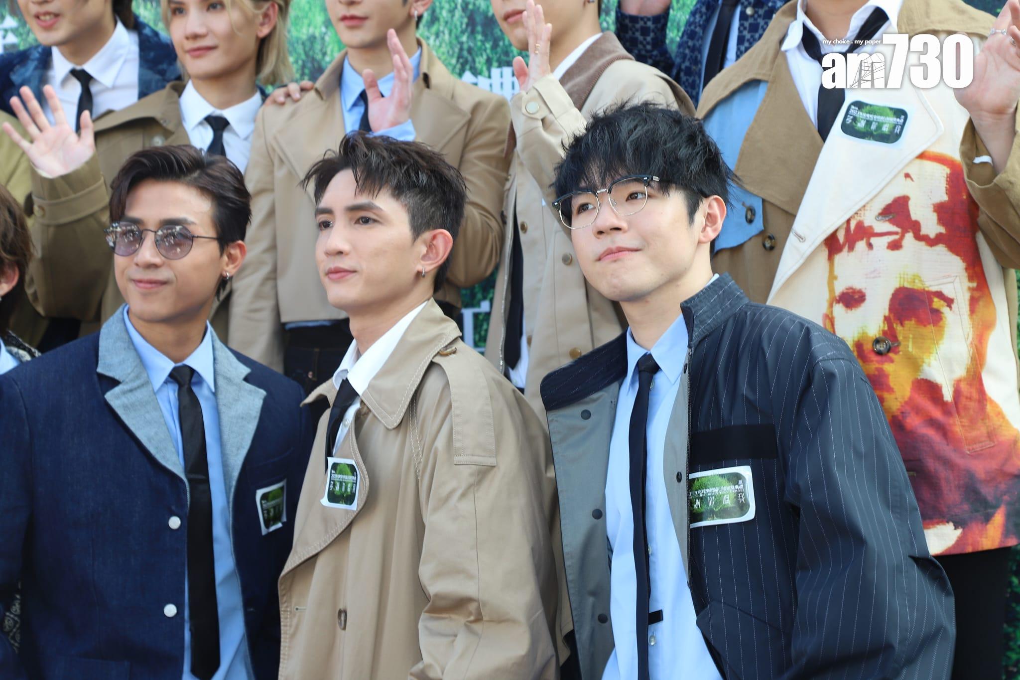 MIRROR今日出席昂坪360舉行的叱咤記者會。 (羅錦鴻攝)