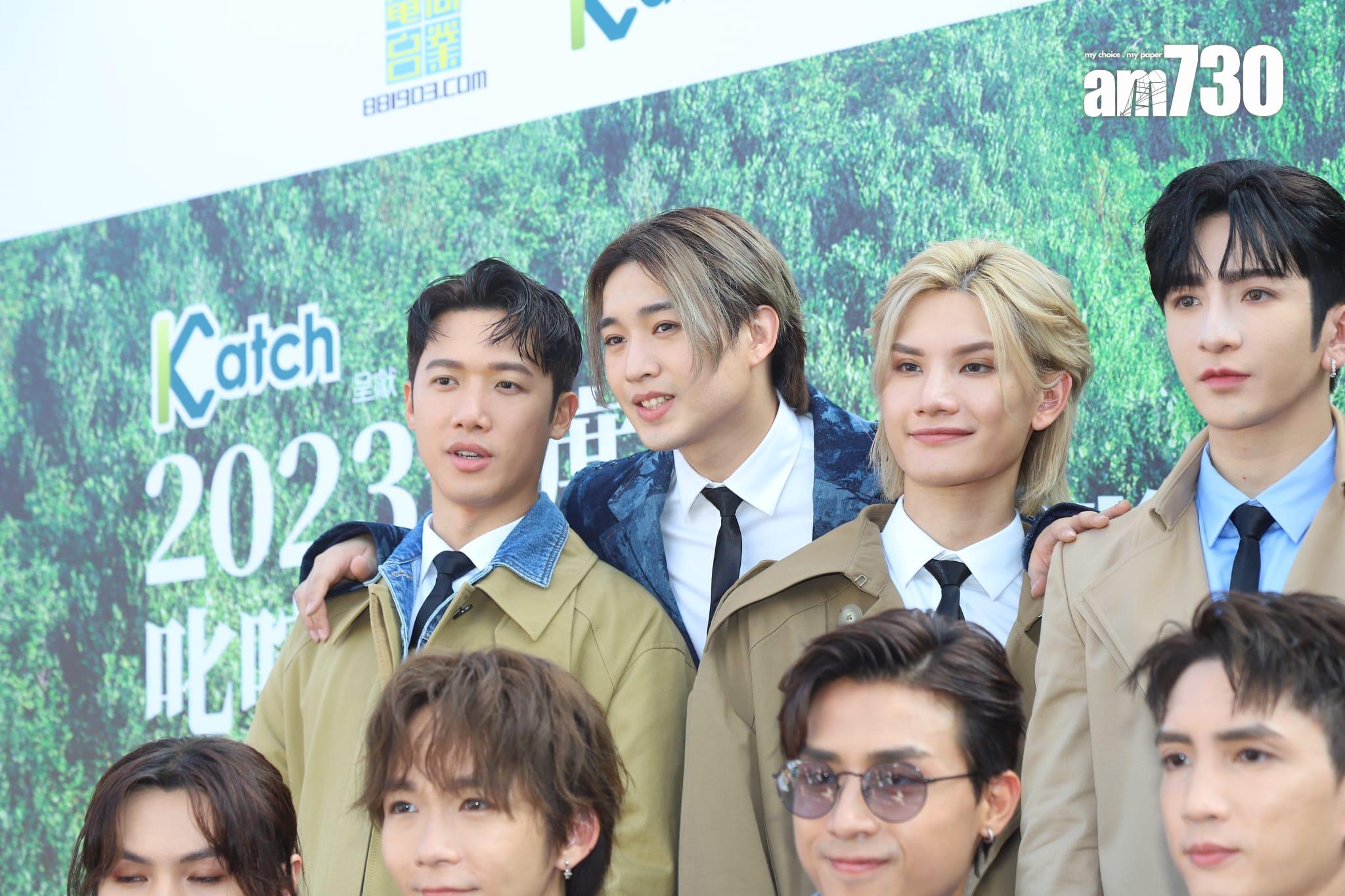 MIRROR今日出席昂坪360舉行的叱咤記者會。 (羅錦鴻攝)