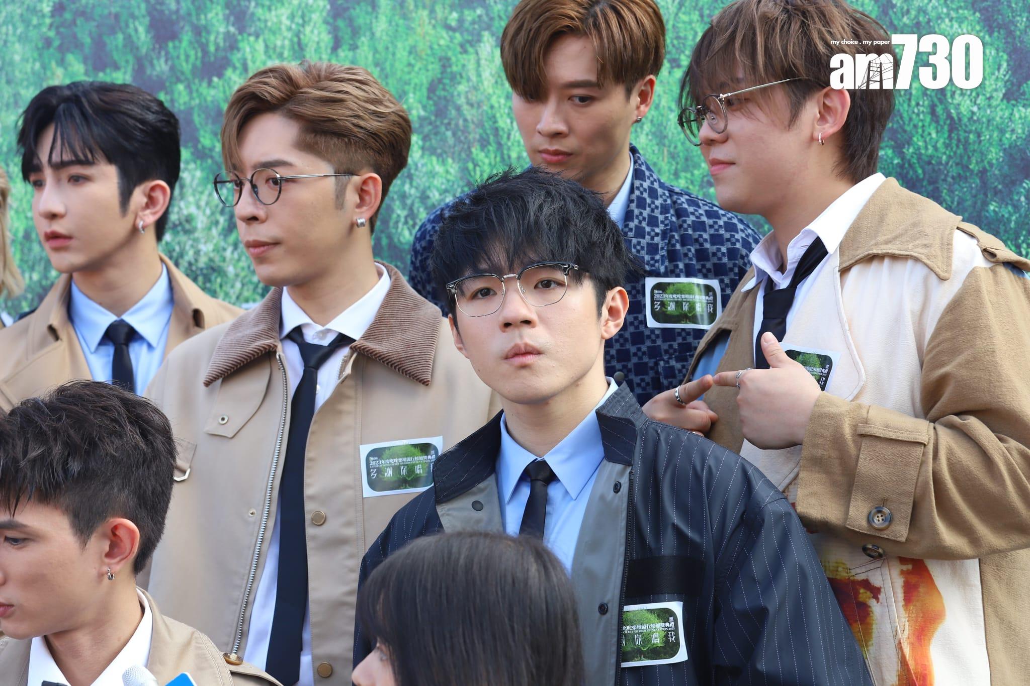 MIRROR今日出席昂坪360舉行的叱咤記者會。 (羅錦鴻攝)