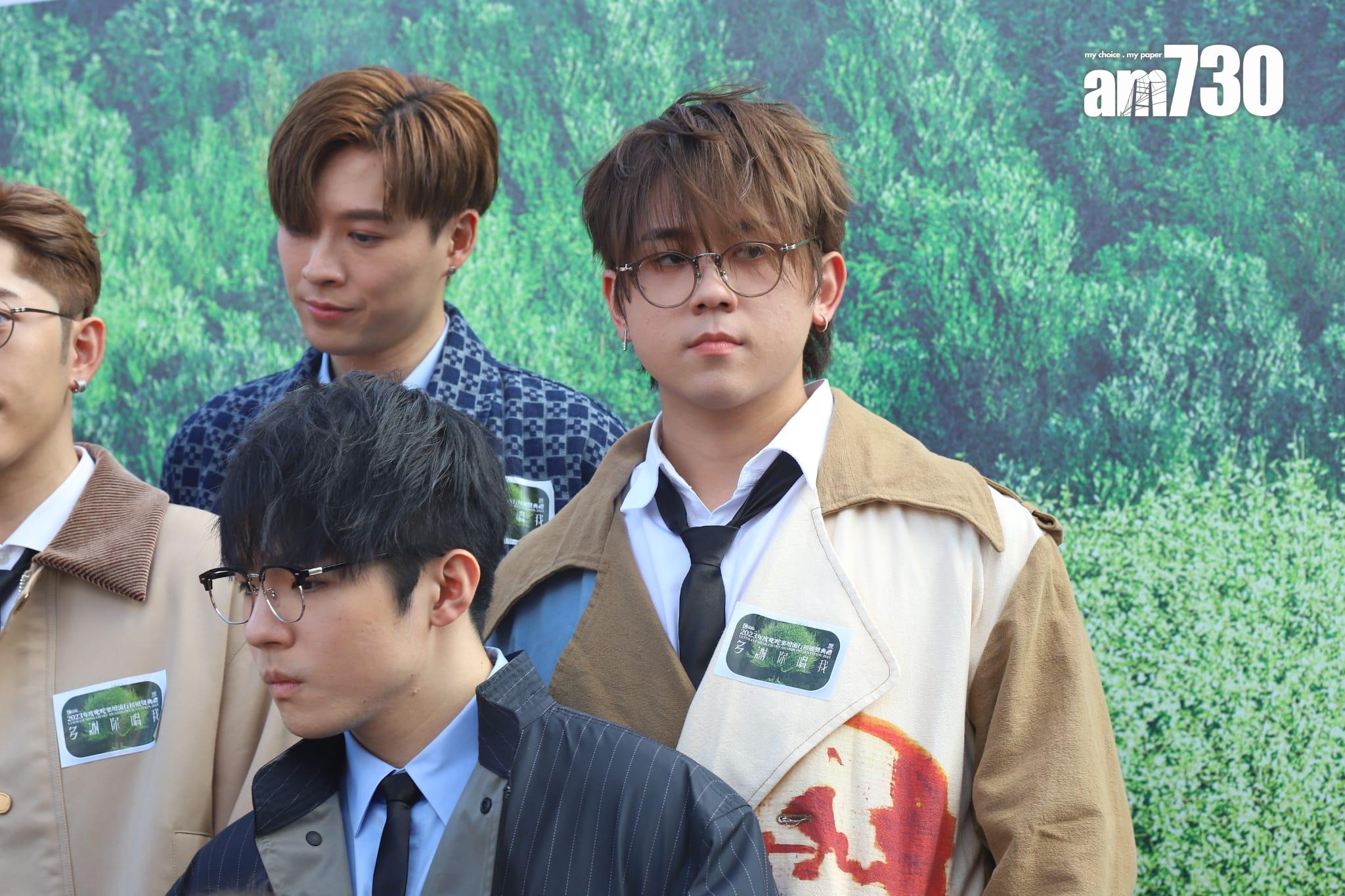 MIRROR今日出席昂坪360舉行的叱咤記者會。 (羅錦鴻攝)