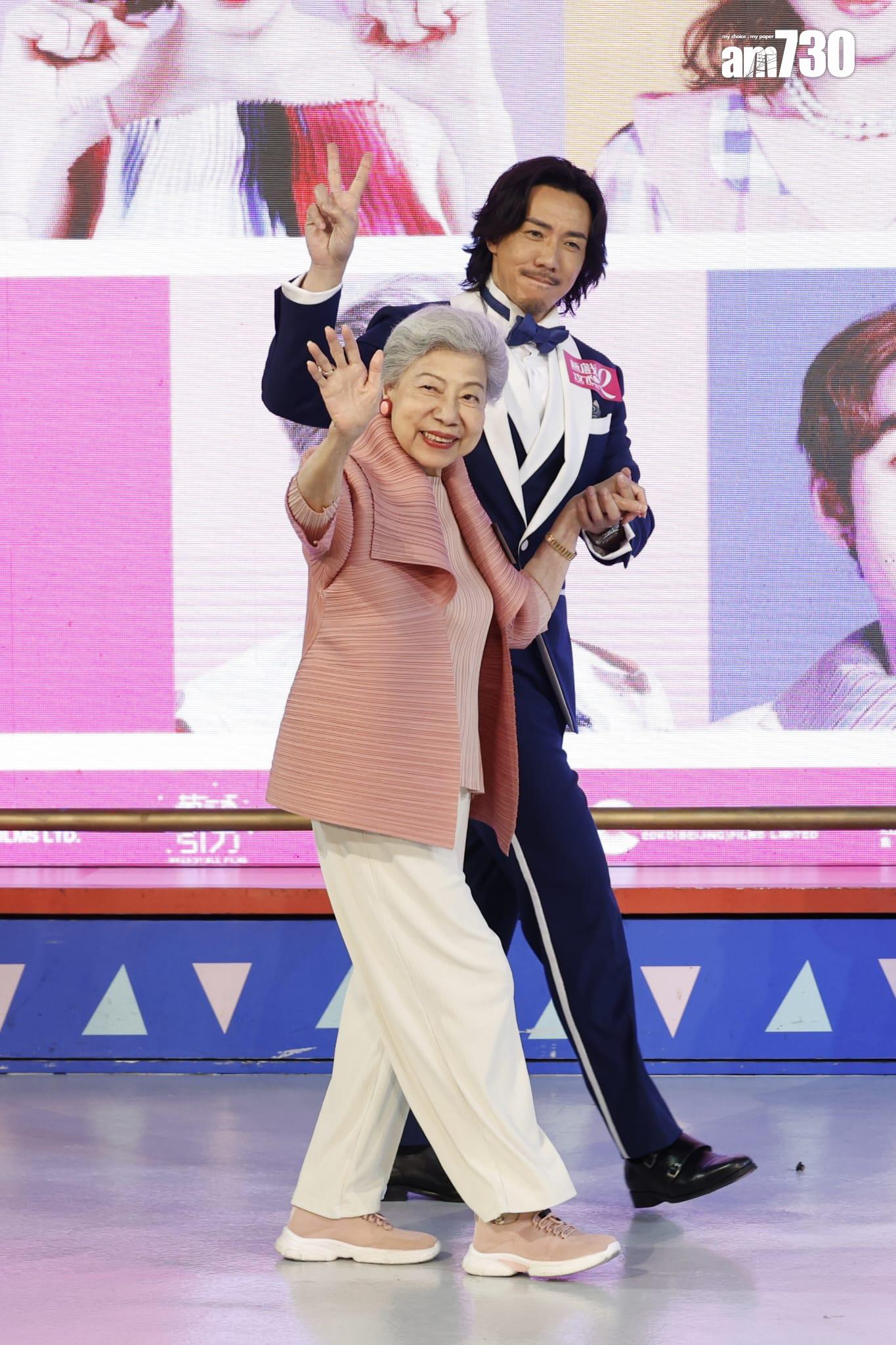 張繼聰與羅蘭出席《飯戲攻心2》宣傳活動。(林俊源攝)