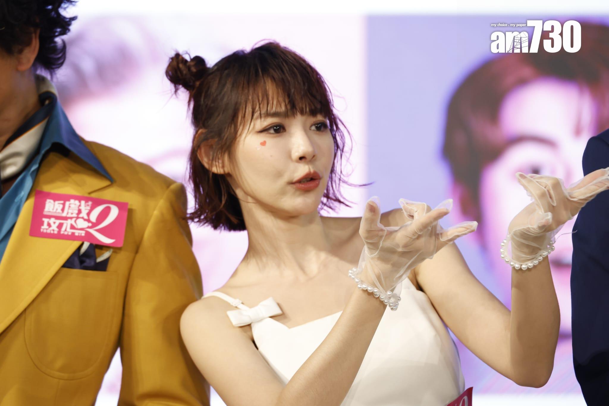 林明禎劇透《飯戲攻心2》的八字金句。(林俊源攝)