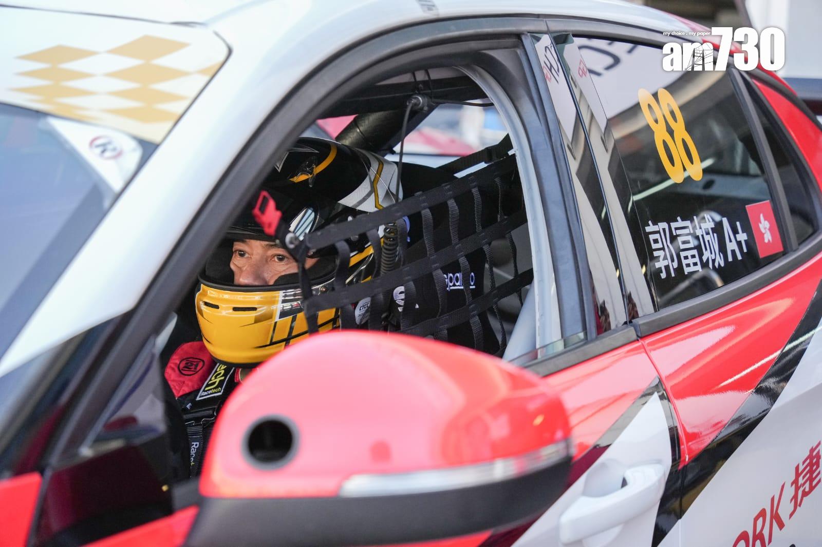 郭富城今日現身澳門格蘭披治大賽車。 (李睿哲攝)