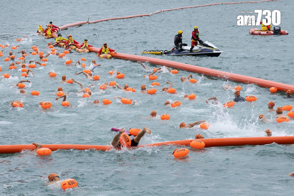 維港渡海泳今日早上舉行。(蘇文傑攝)
