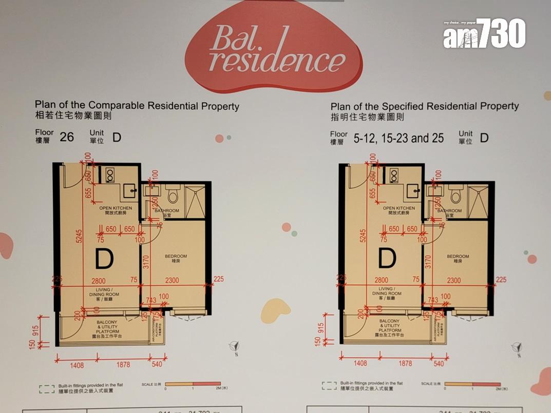 Bal Residence示範單位|兩款341呎連裝修一房即睇 英式風格夠特別!(多圖)|觀塘新盤