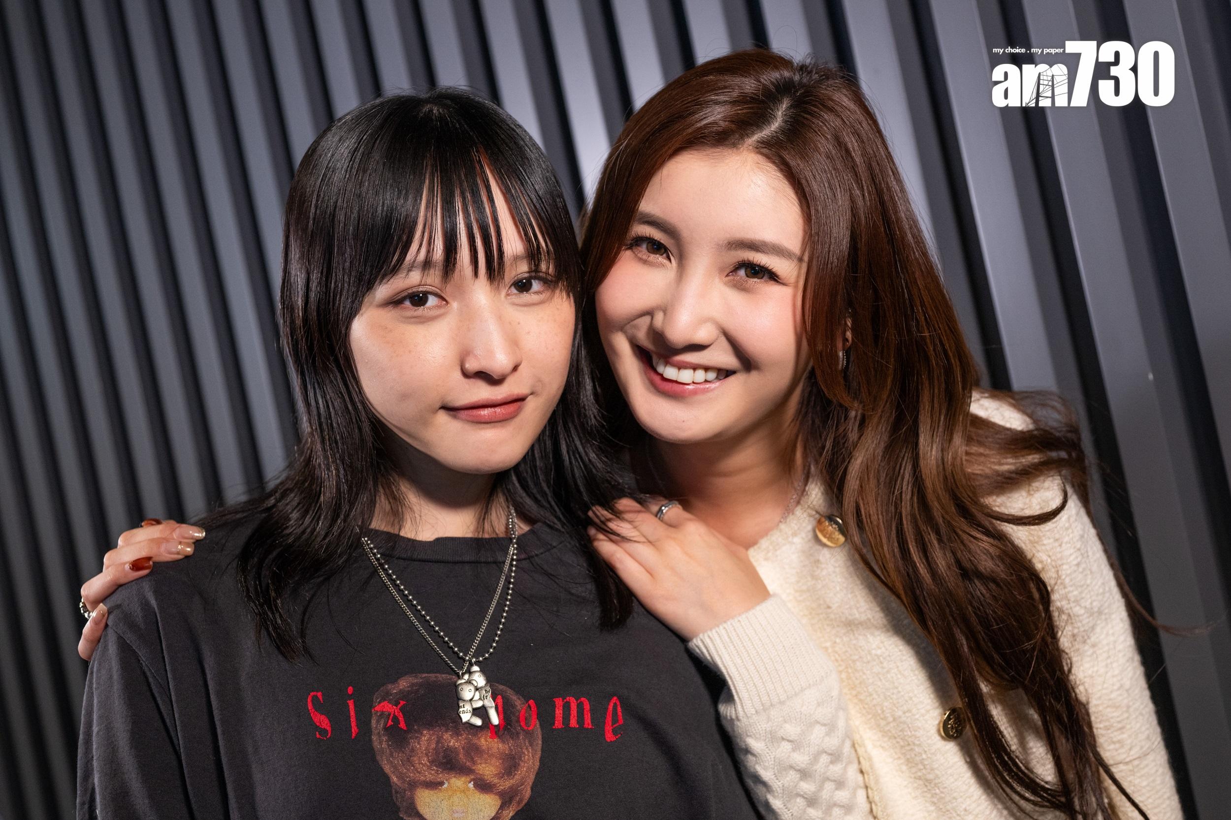 陳漢娜和沈殷怡在港版《社內相親》首次合作,兩人志趣相投。(陳奕釗攝)