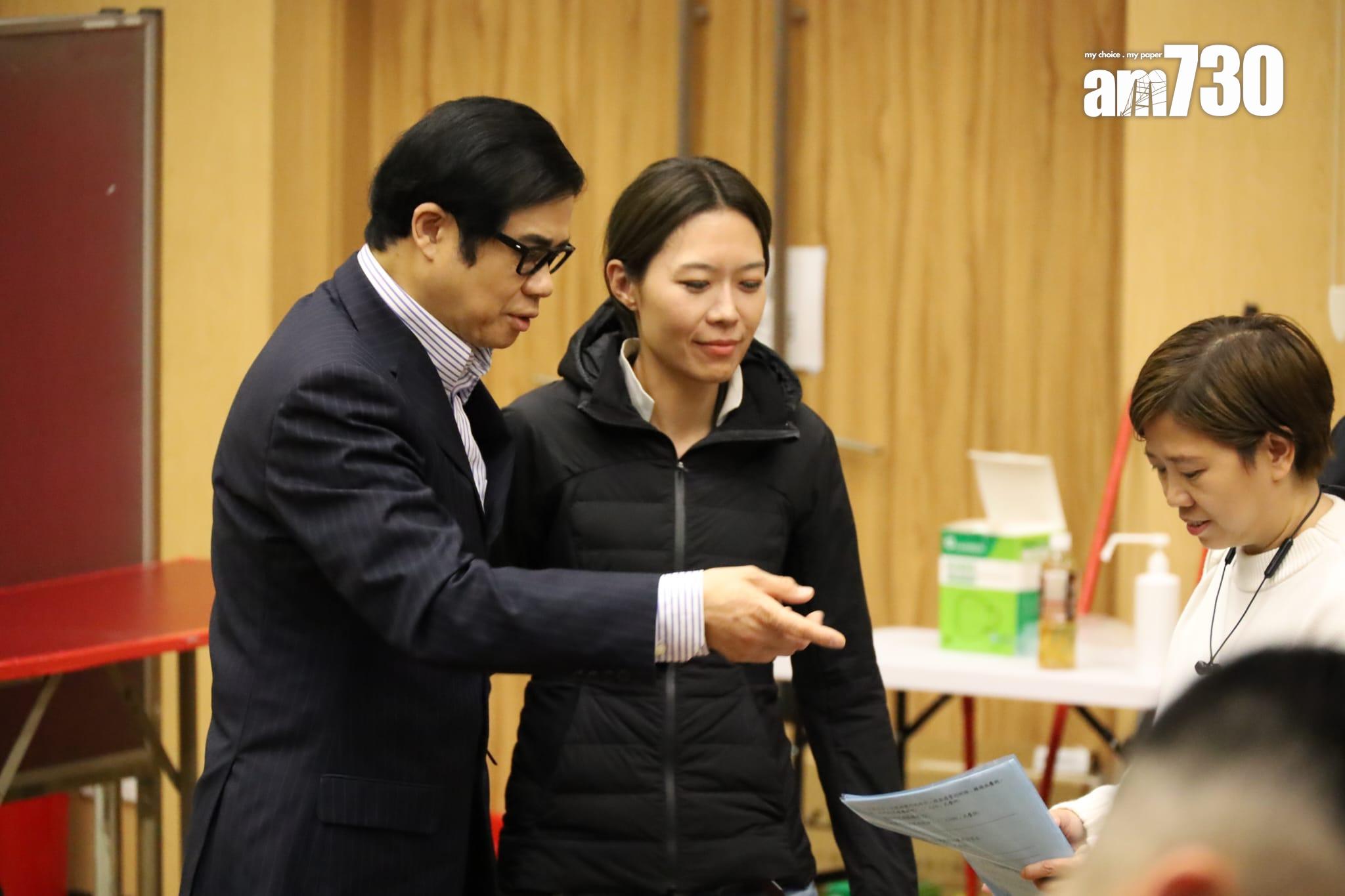 區議會選舉2023|宋芝齡落淚指只是暫時未能勝出 未來爭取將「空中票」變實體票(鍾式明攝)