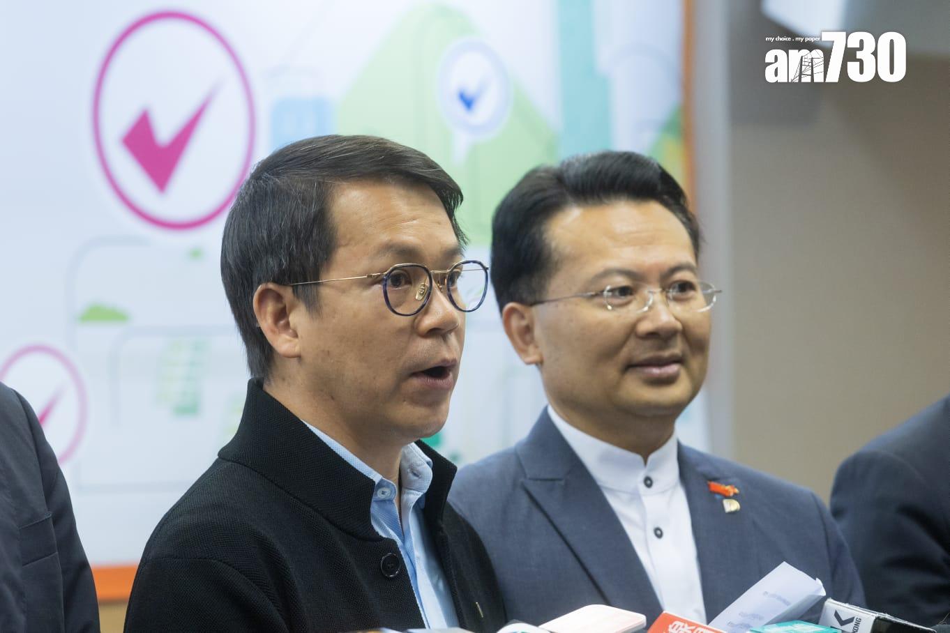 區議會選舉2023|陳克勤:民建聯選舉成績符預期 不會自認是主導議會而拒合作(蘇文傑攝)