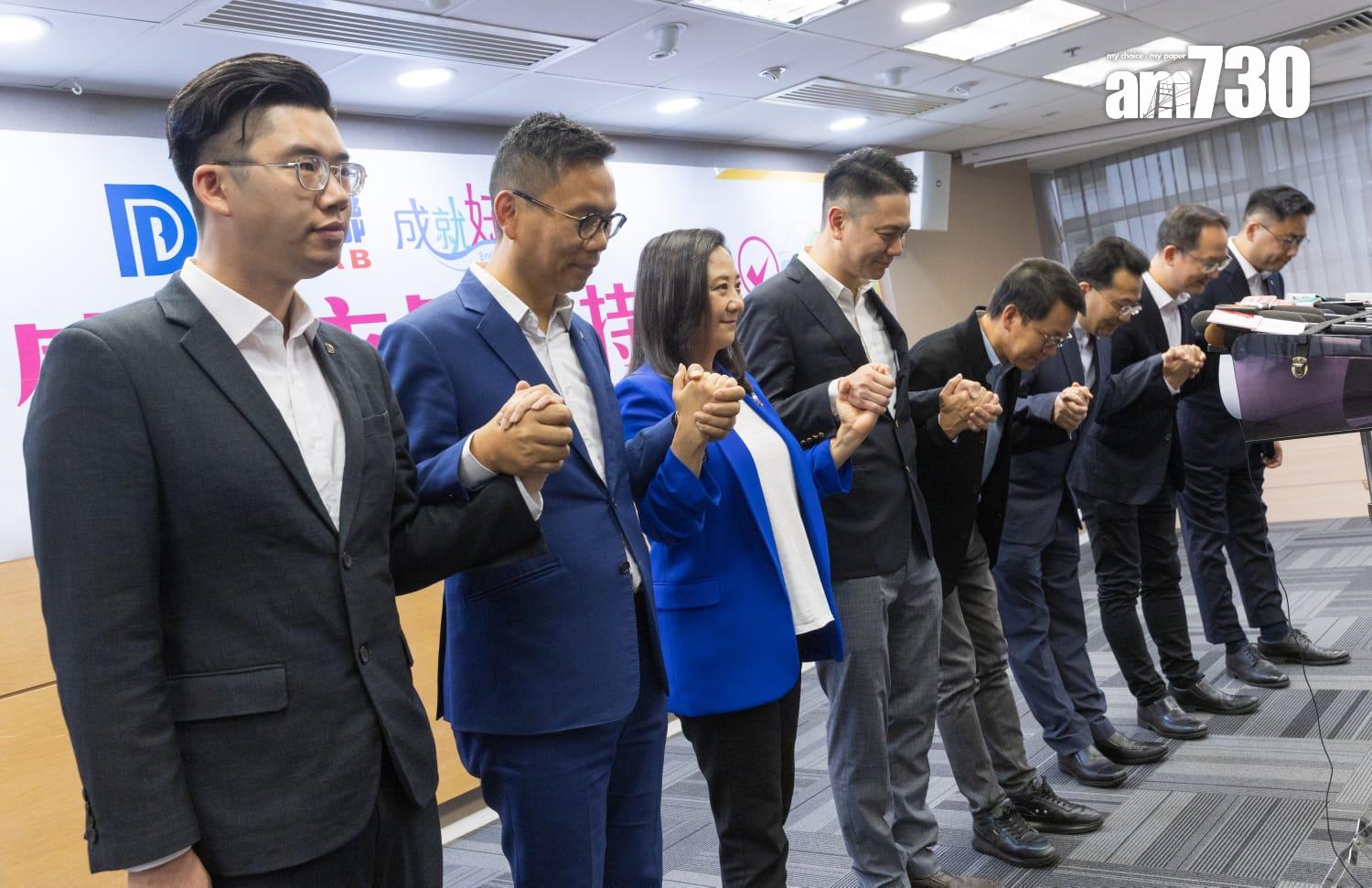 區議會選舉2023|陳克勤:民建聯選舉成績符預期 不會自認是主導議會而拒合作(蘇文傑攝)