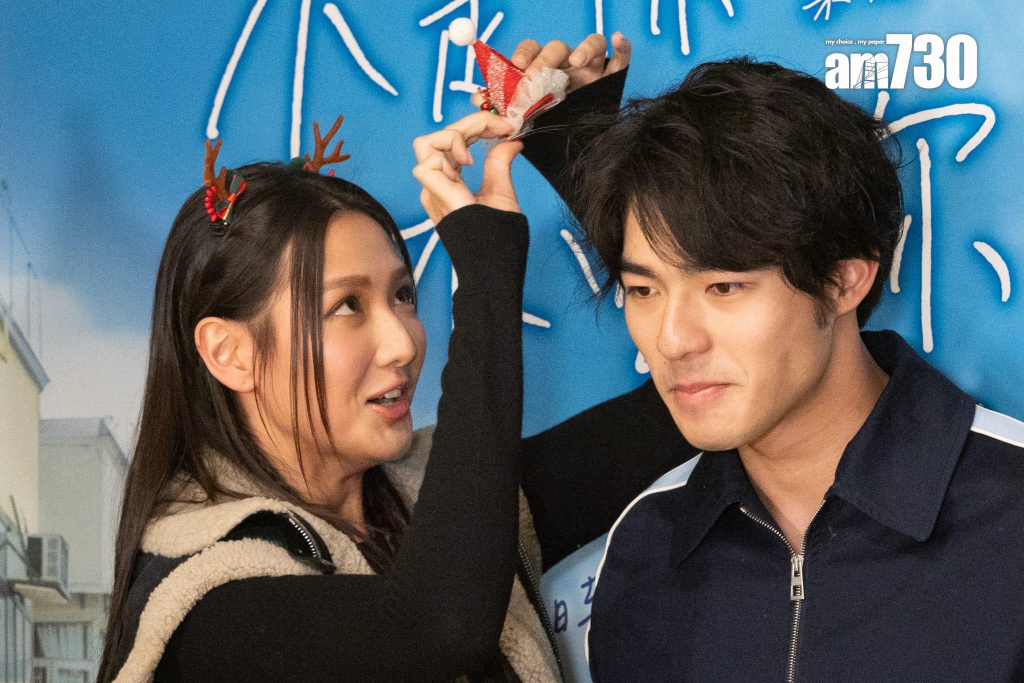 陳昊森拍《不是你不愛你》靠Mandy充當翻譯,兩人默契十足。(蘇文傑攝)