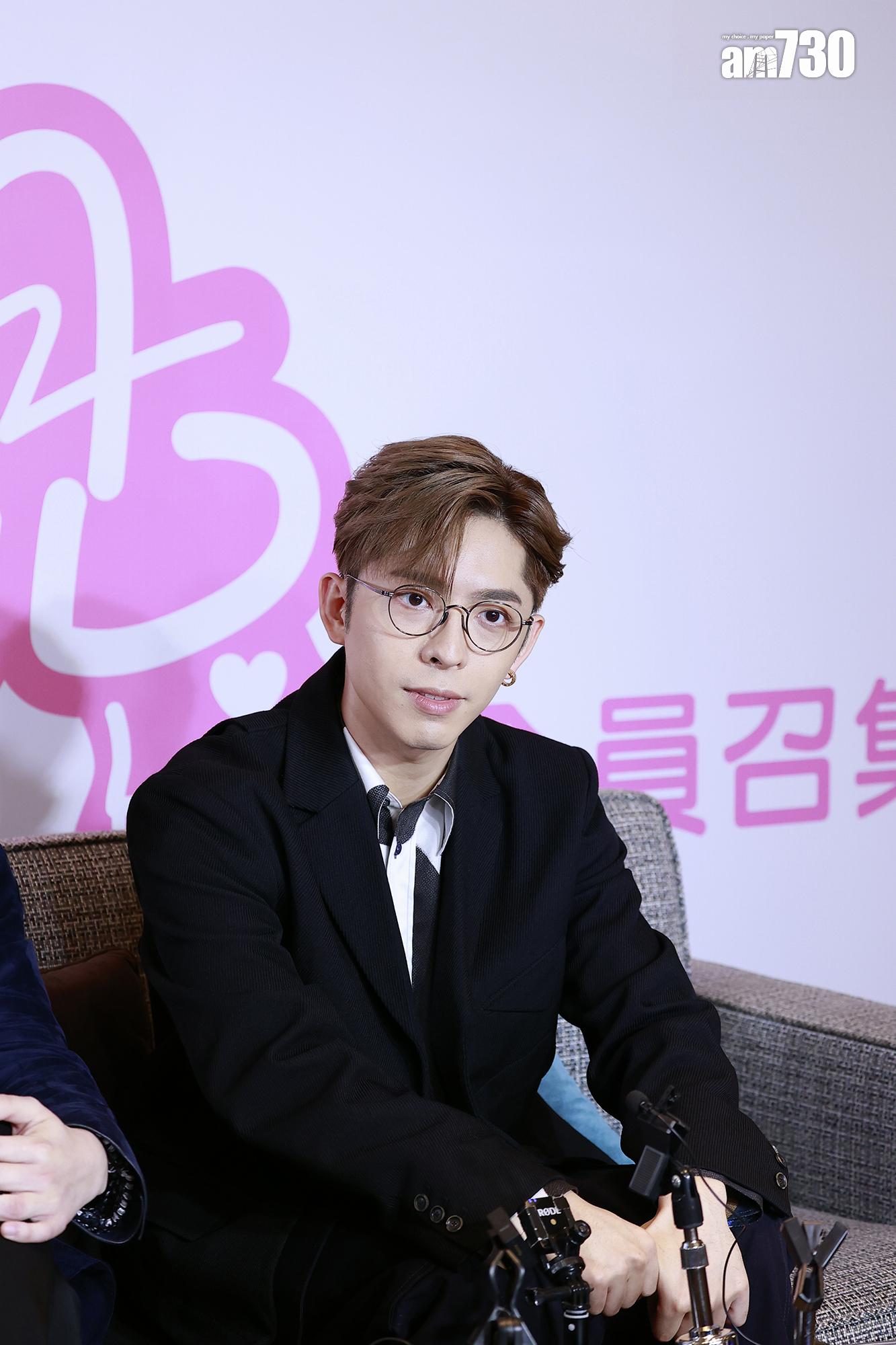 Anson Lo與Edan分享《社內相親》的拍攝點滴。(Kristy攝)