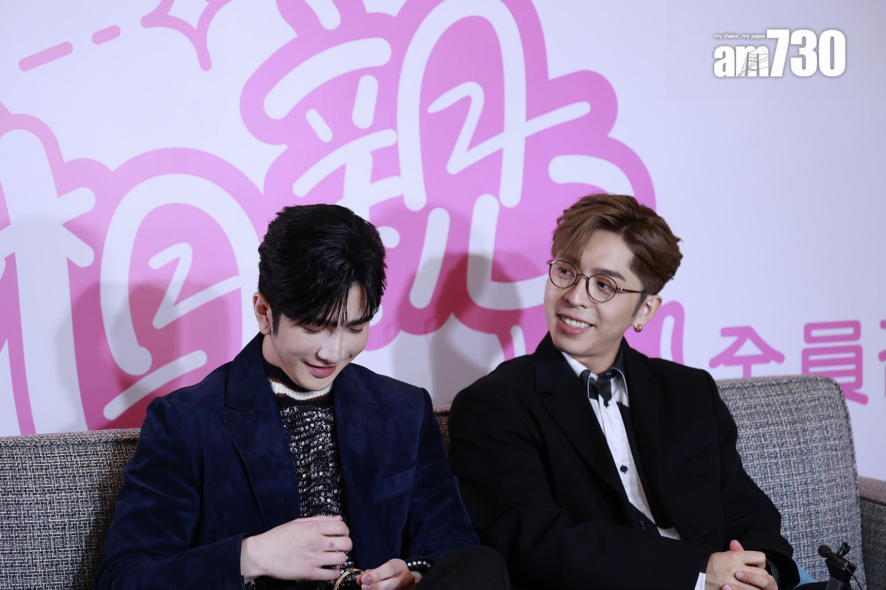 Anson Lo與Edan分享《社內相親》初次拍床戲的趣事。(Kristy攝)