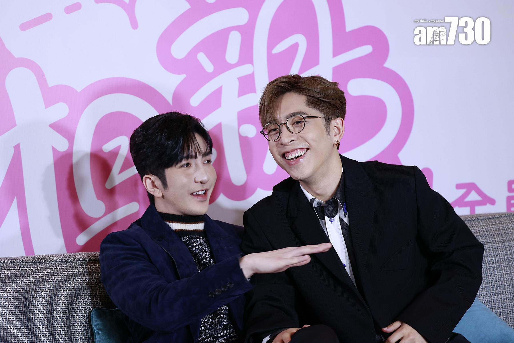 Anson Lo與Edan分享《社內相親》初次拍床戲的趣事。(Kristy攝)