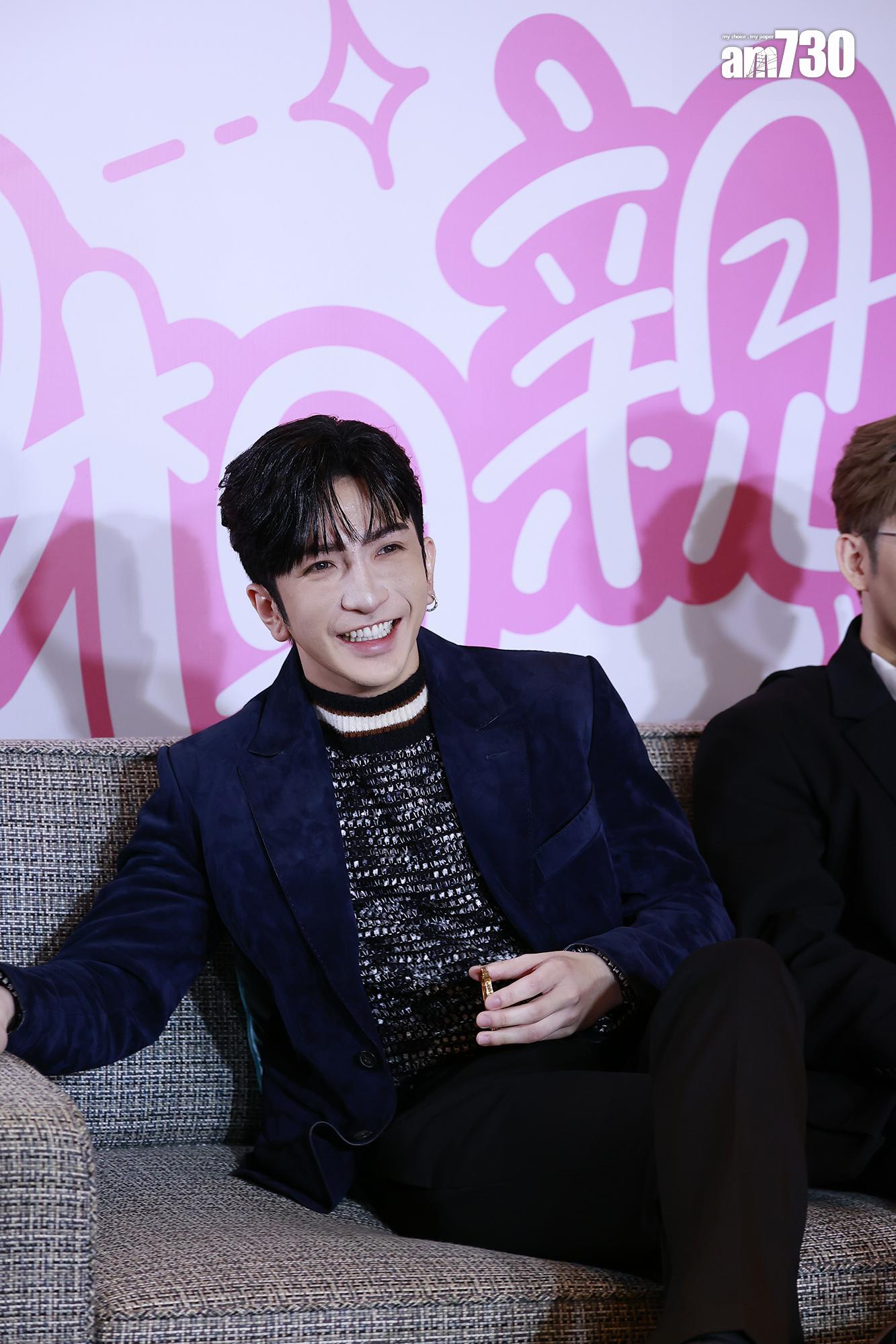 Anson Lo與Edan分享《社內相親》初次拍床戲的趣事。(Kristy攝)