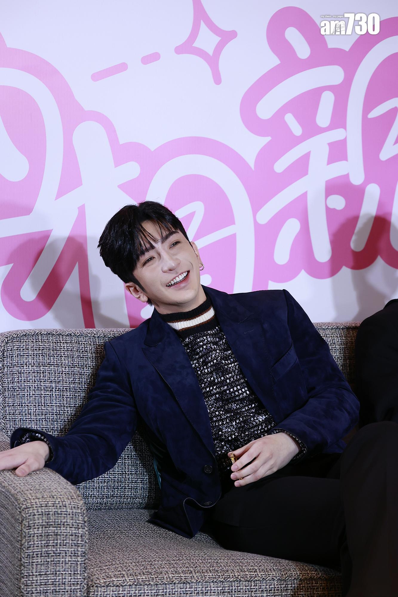 Anson Lo與Edan分享《社內相親》初次拍床戲的趣事。(Kristy攝)