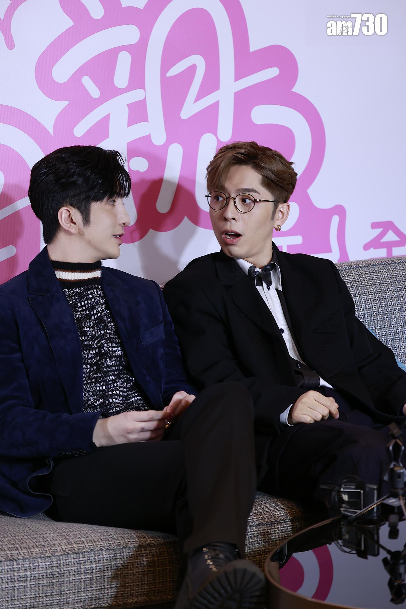 Anson Lo與Edan分享《社內相親》初次拍床戲的趣事。(Kristy攝)