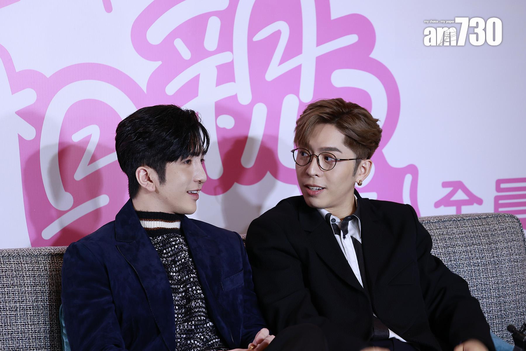 分享《社內相親》初次拍床戲的趣事,Edan的搞笑旁述,不時令Anson Lo哭笑不得。(Kristy攝)