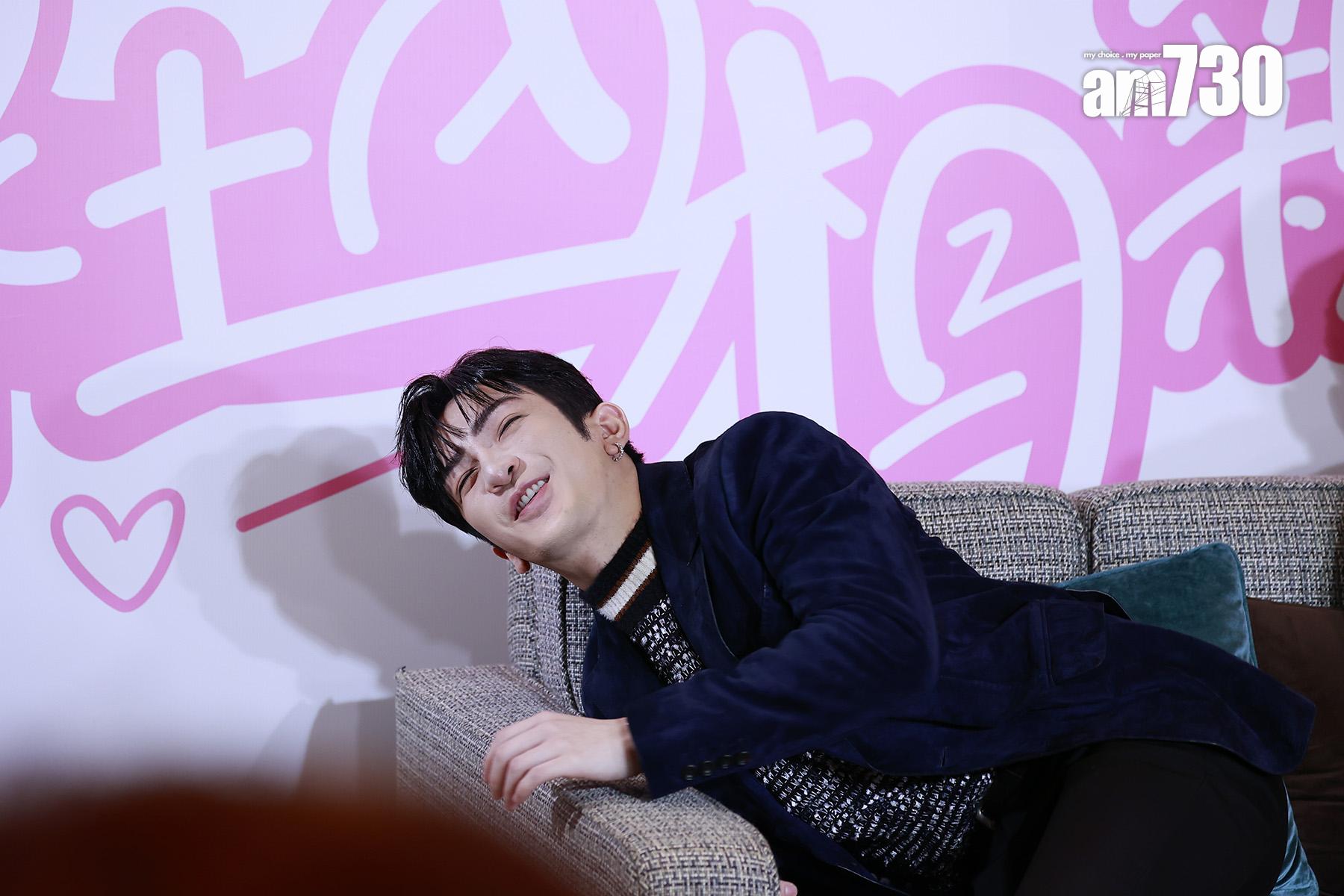 初次拍床戲的趣事,Edan的搞笑旁述,不時令Anson Lo哭笑不得。(Kristy攝)