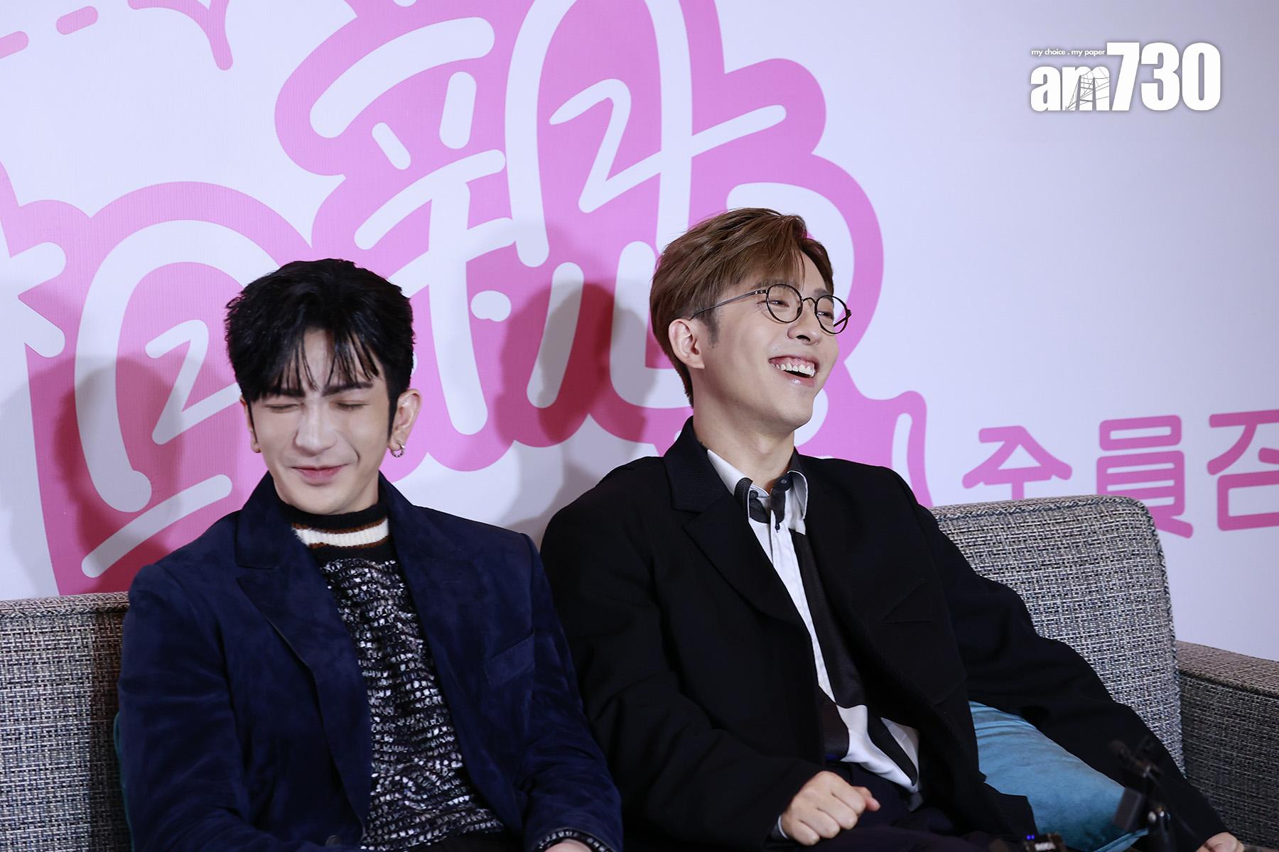 初次拍床戲的趣事,Edan的搞笑旁述,不時令Anson Lo哭笑不得。(Kristy攝)