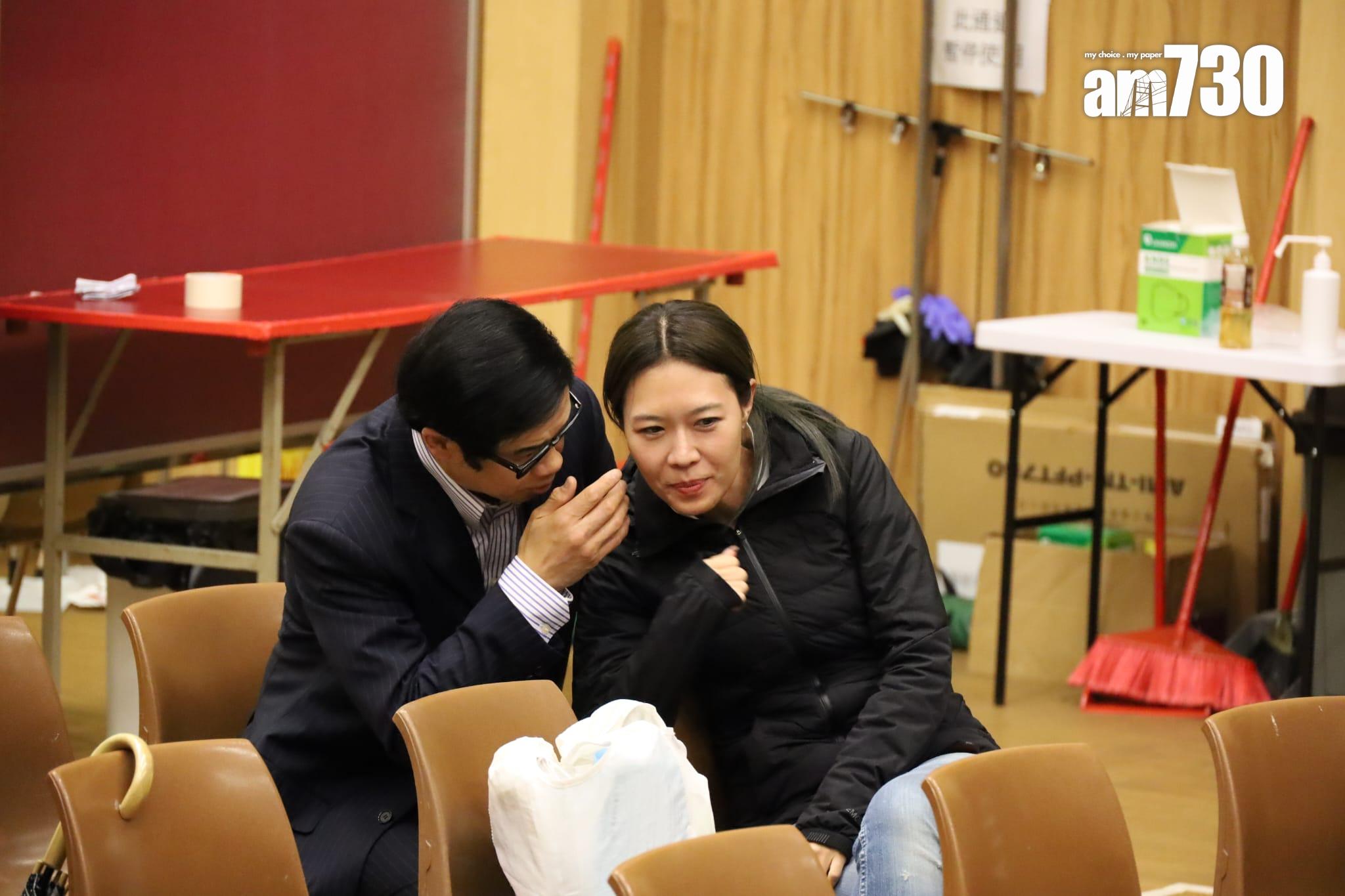 區議會選舉2023|宋芝齡落淚指只是暫時未能勝出 未來爭取將「空中票」變實體票(鍾式明攝)