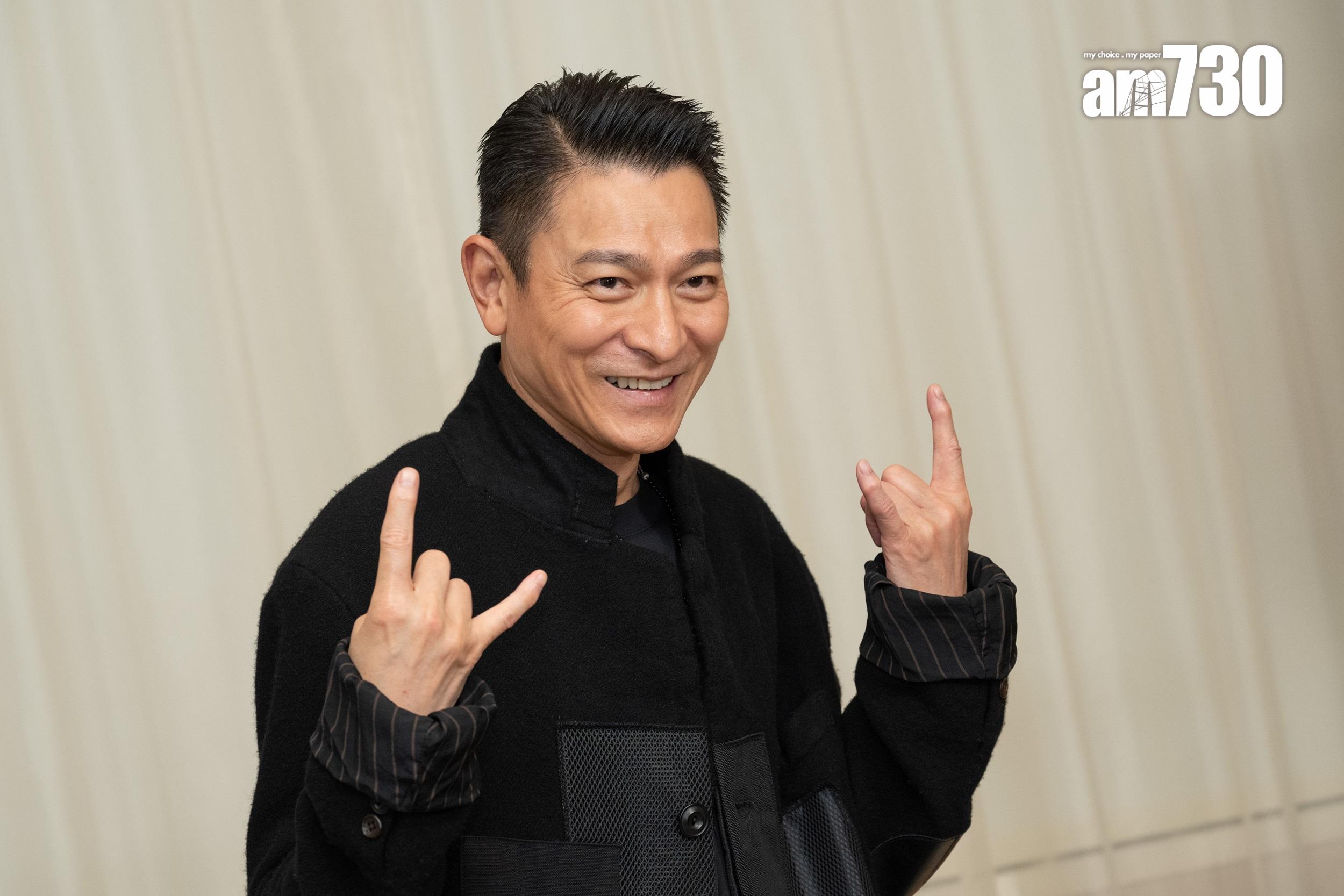 劉德華為新戲《潛行》落力宣傳。(陳奕釗攝)