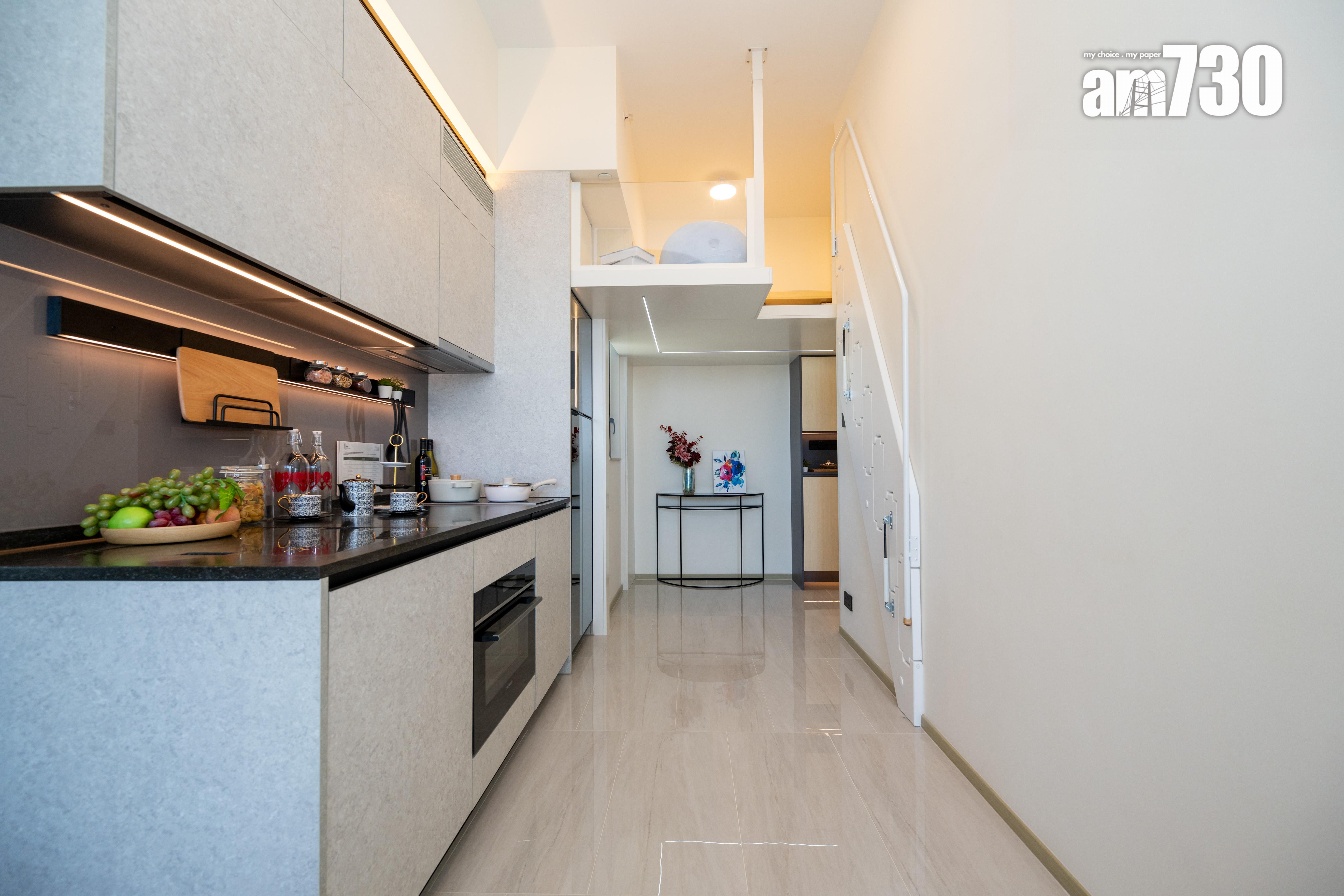 瓏碧示範單位|354方呎連傢俬一房首登場!隱藏式折疊梯通往空中書房(多圖有片) |九龍城新盤