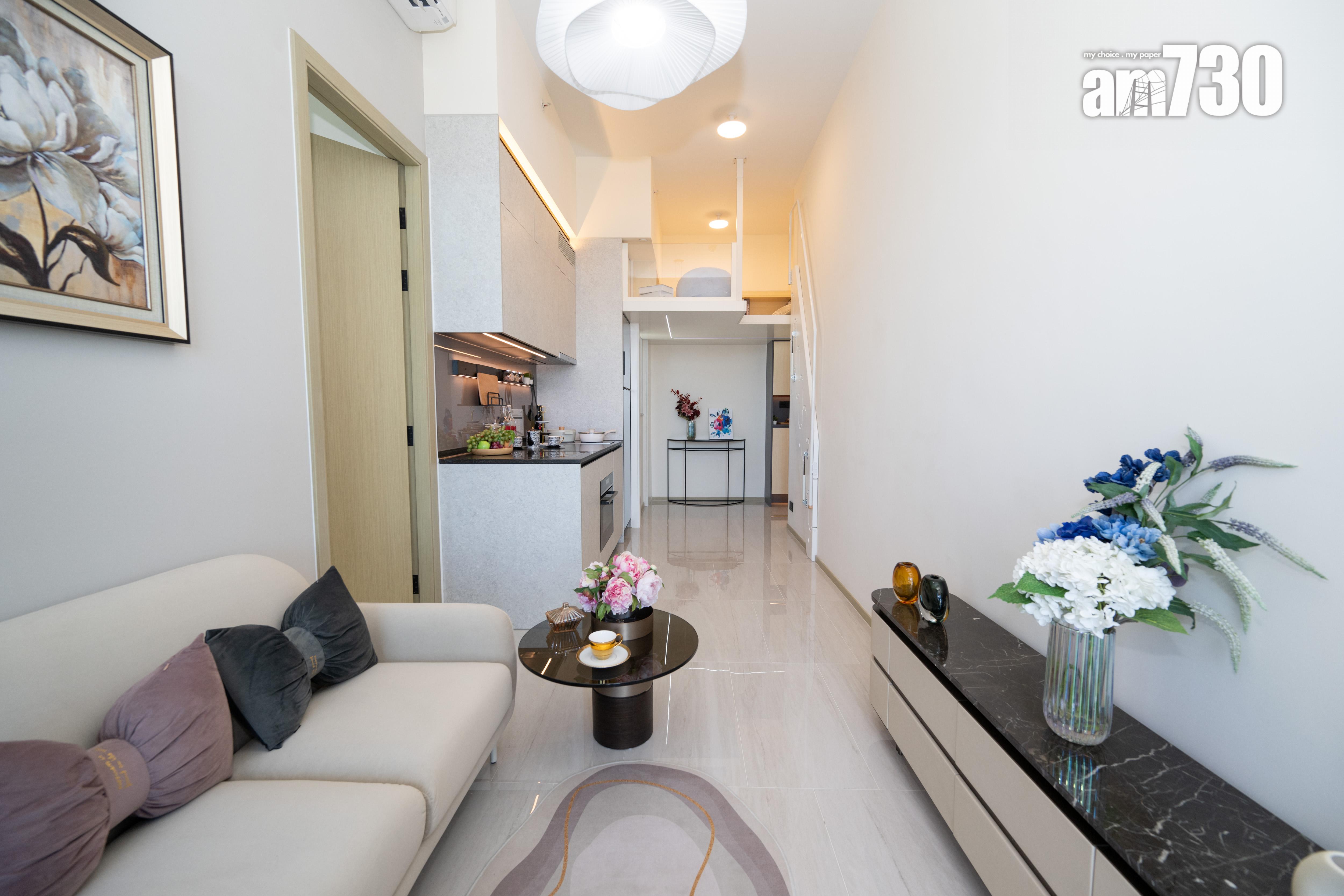 瓏碧示範單位|354方呎連傢俬一房首登場!隱藏式折疊梯通往空中書房(多圖有片) |九龍城新盤