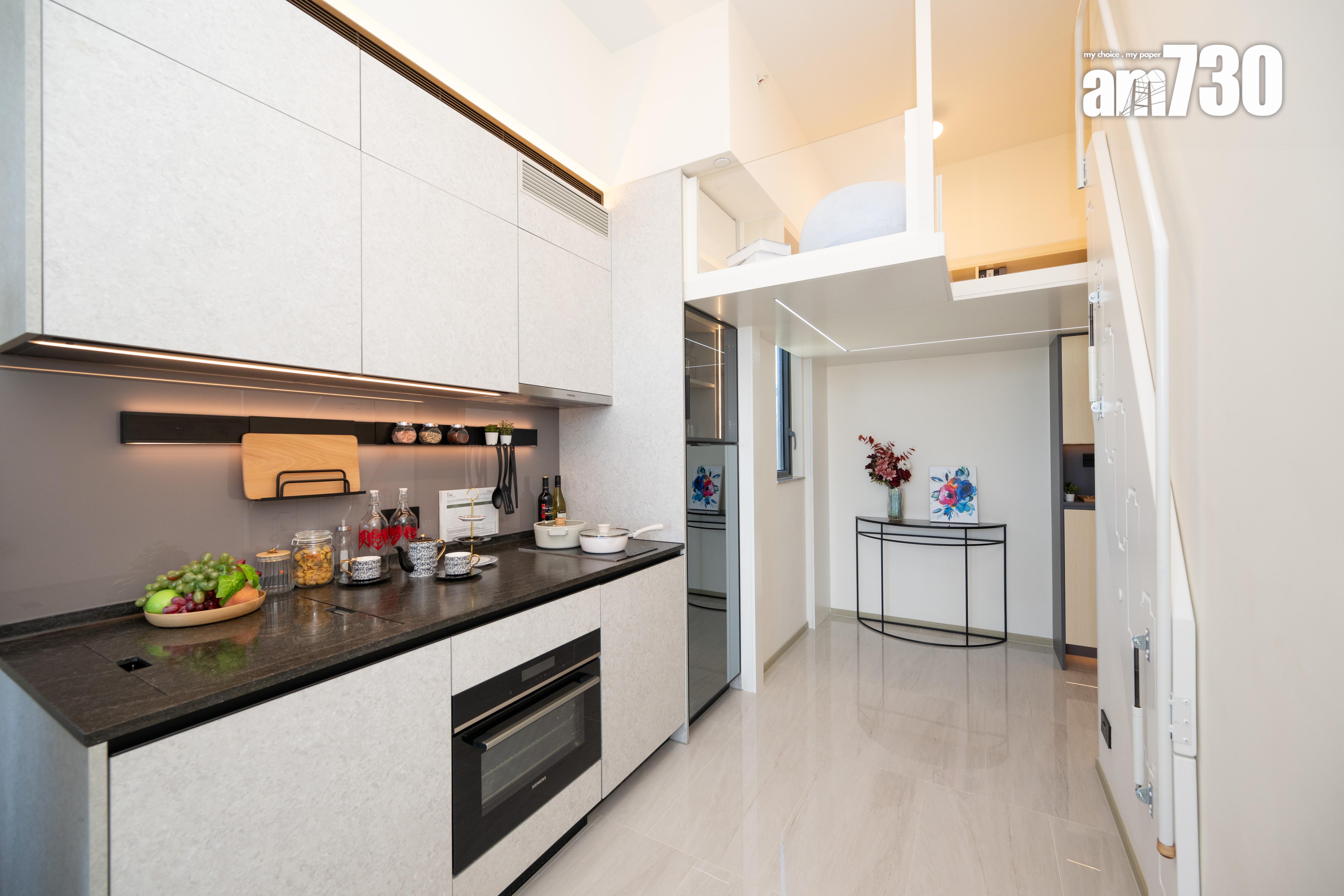 瓏碧示範單位|354方呎連傢俬一房首登場!隱藏式折疊梯通往空中書房(多圖有片) |九龍城新盤