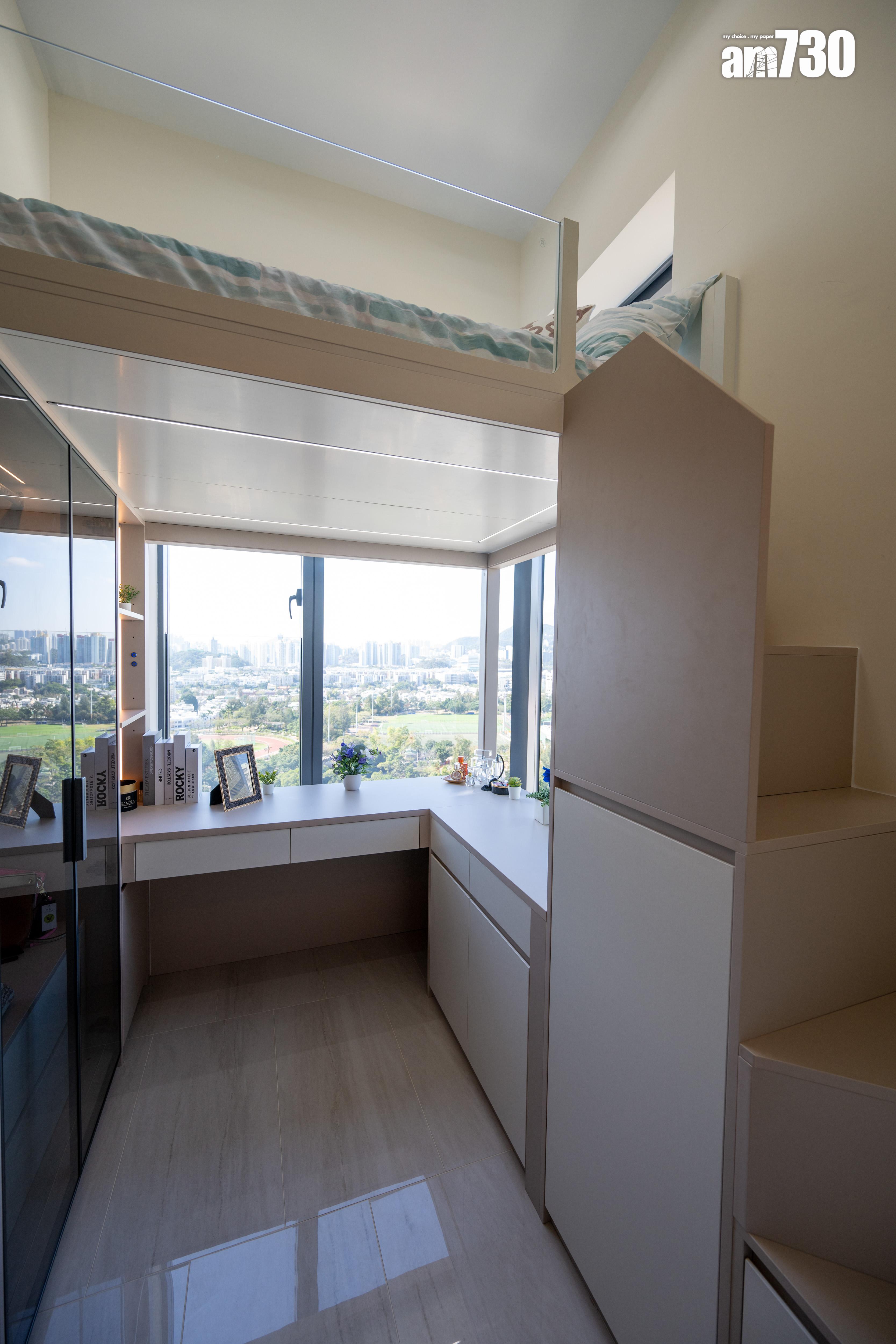 瓏碧示範單位|354方呎連傢俬一房首登場!隱藏式折疊梯通往空中書房(多圖有片) |九龍城新盤