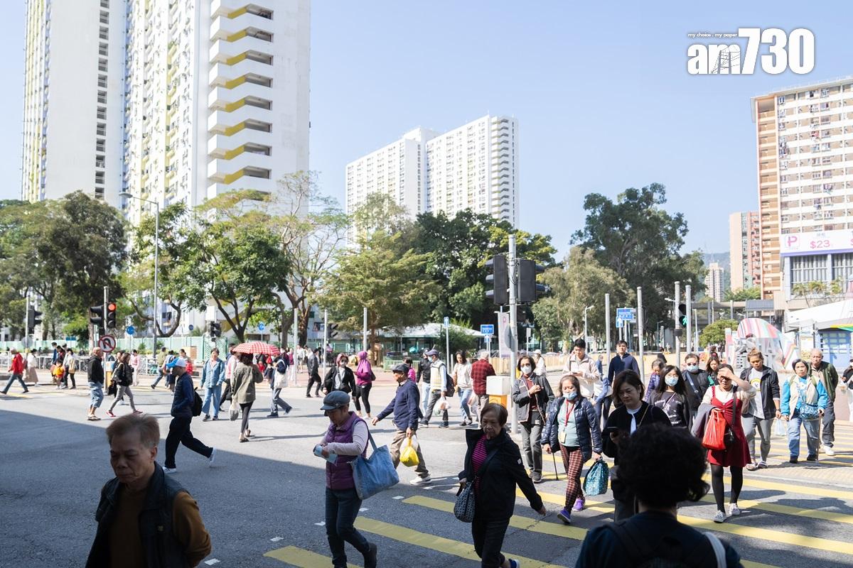 運輸署擬在沙田沙角街與逸泰街交界試行加設對角行人過路處。(林靄怡攝)