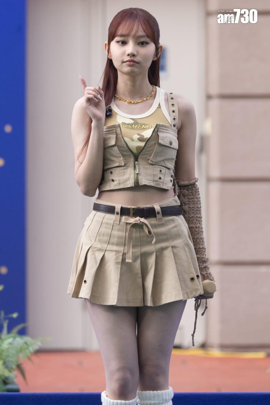 Day@COLLAR於元旦出席沙田馬場「2024好運1月1」活動。(蘇文傑攝)