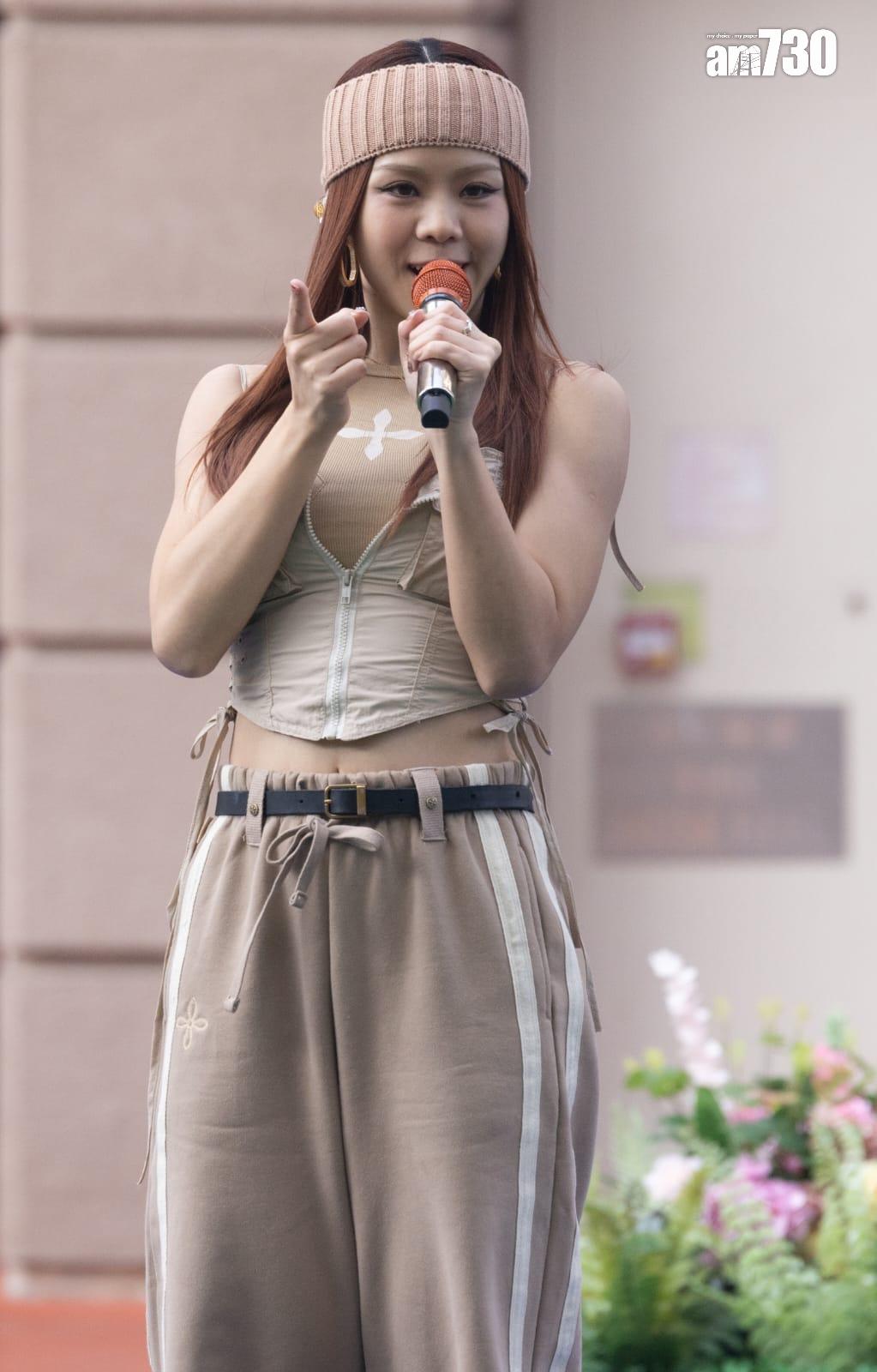 Gao@COLLAR於元旦出席沙田馬場「2024好運1月1」活動。(蘇文傑攝)