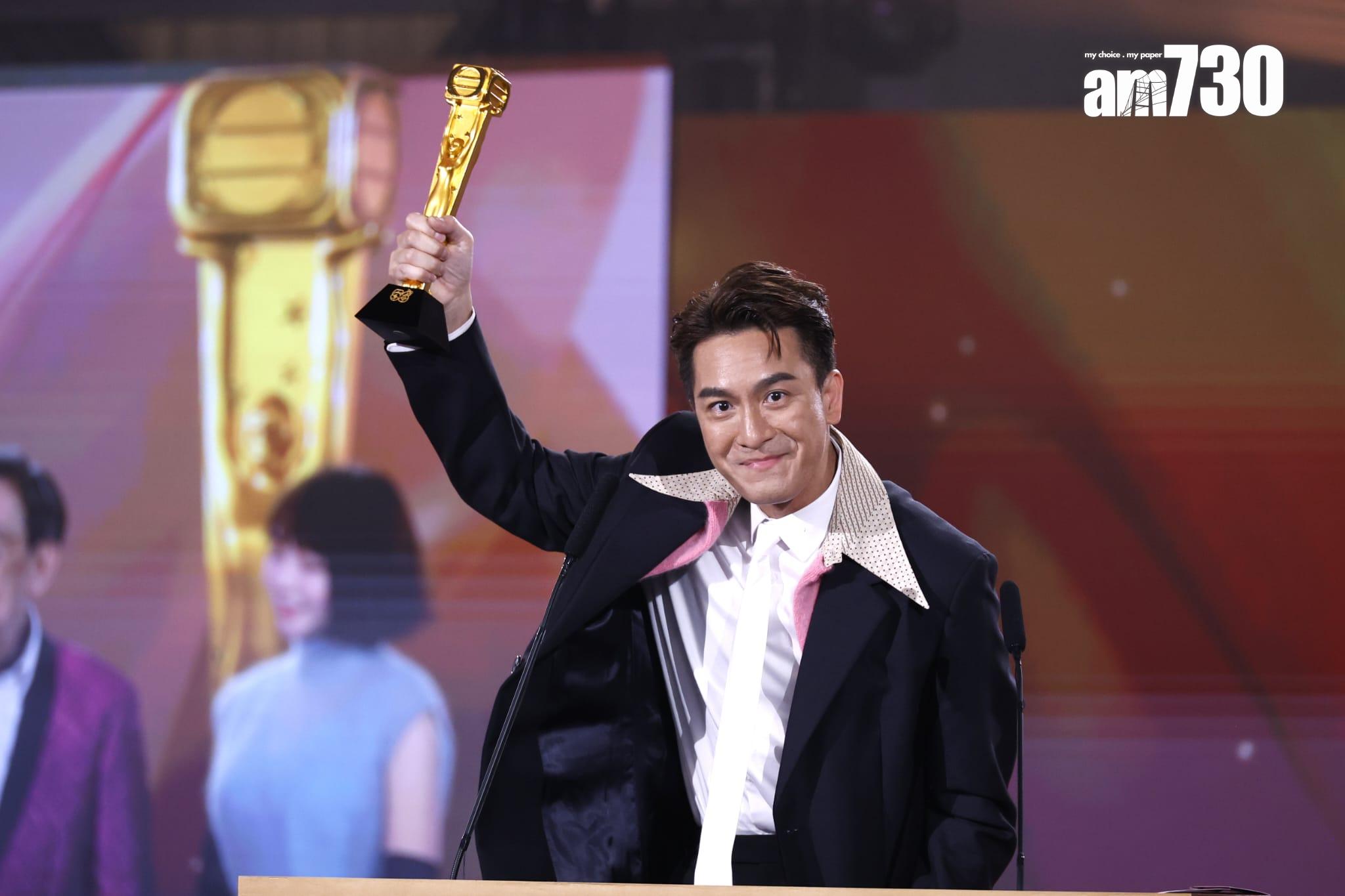 馬國明憑《新聞女王》贏得「馬來西亞最喜愛TVB男主角」。 (林俊源攝)