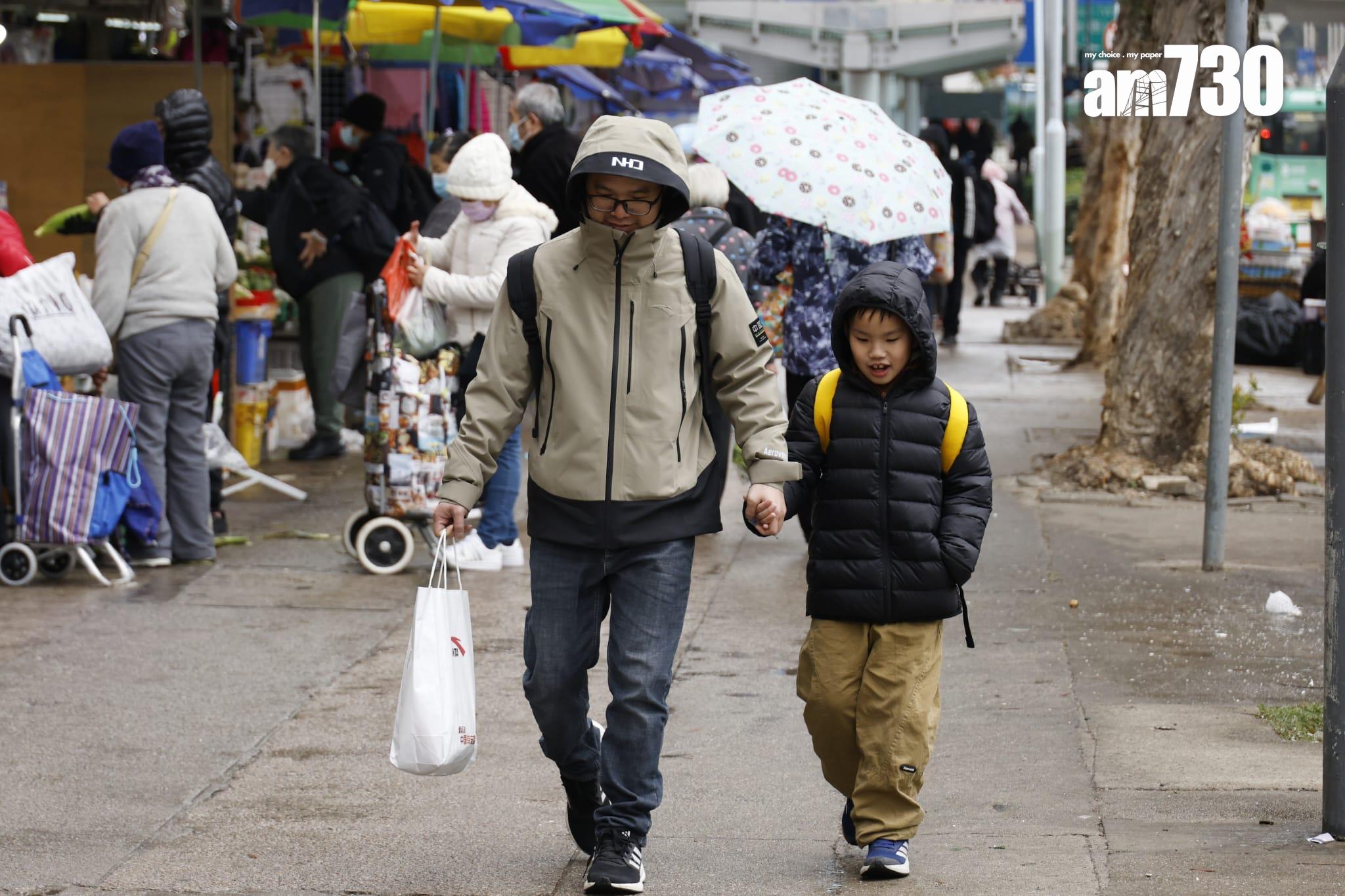 天文台今日早上一度錄得6.3度,為入冬以來最低。(林俊源攝)
