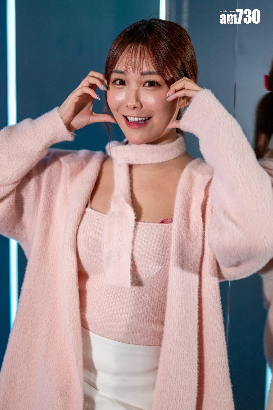 繪麗奈趁今天試鏡日親自來到現場揀男友。 (陳奕釗攝)