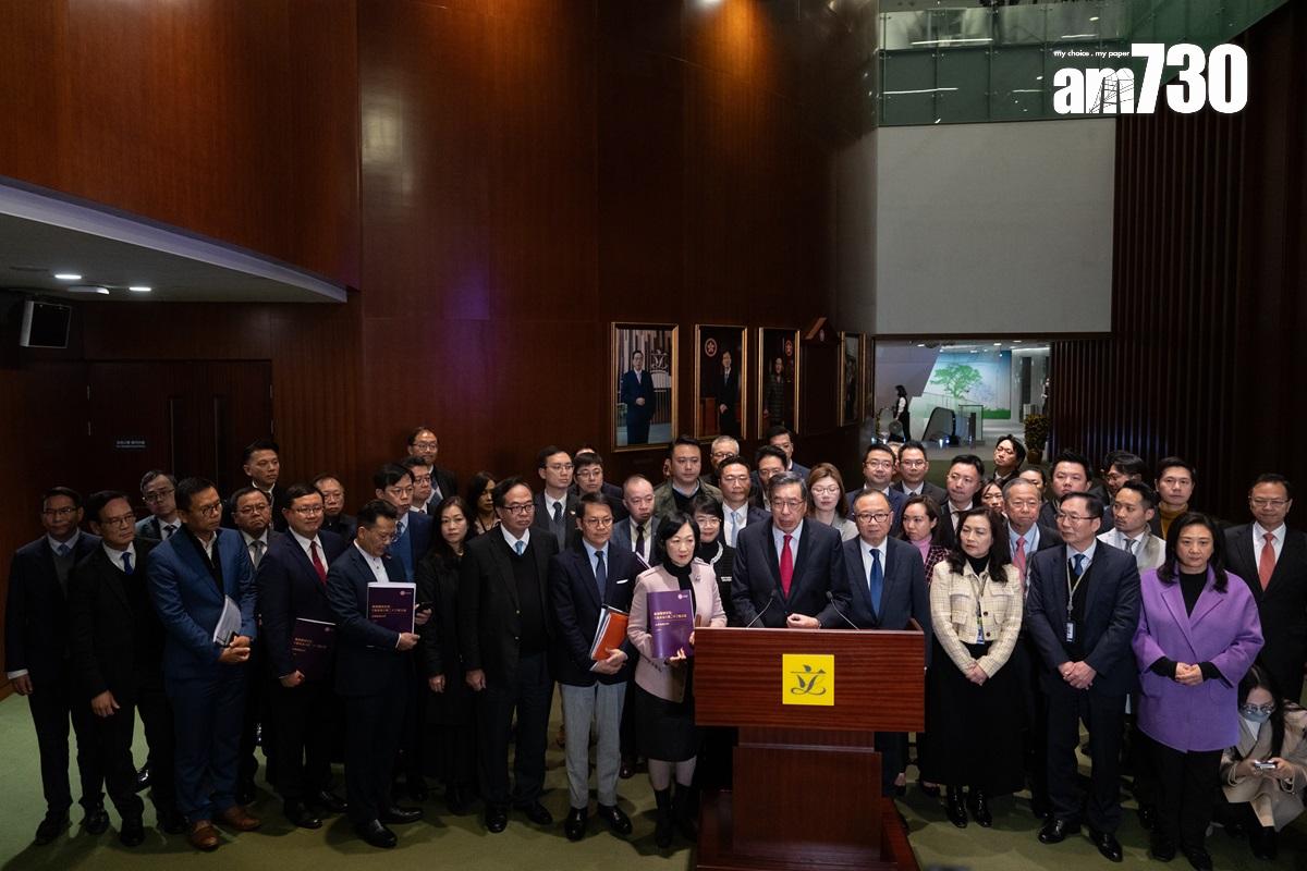 梁君彥代表全體議員歡迎並支持展開《基本法》23條諮詢。(林靄怡攝)