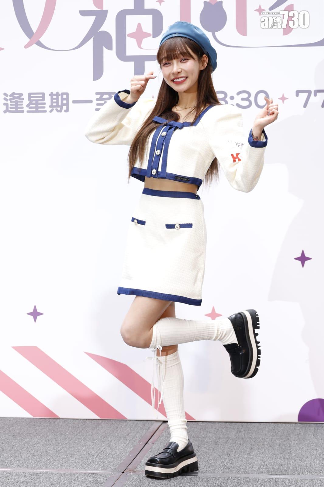 林襄今日現身荃灣,為HOY TV全新節目《女神同行》出席見面會。 (林俊源攝)