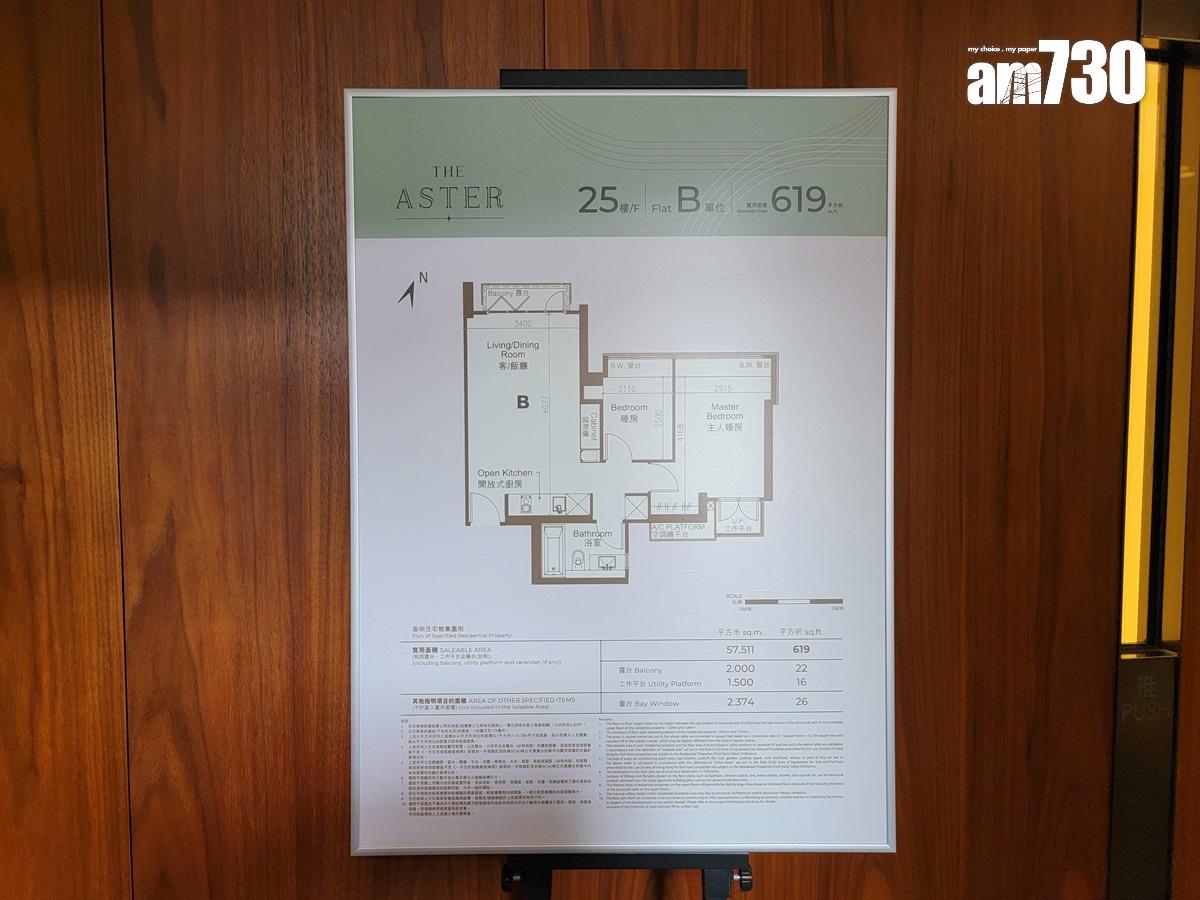 THE ASTER示範單位|619呎及698呎兩房有得睇!廳房同向 主人睡房空間寬敞|多圖有片