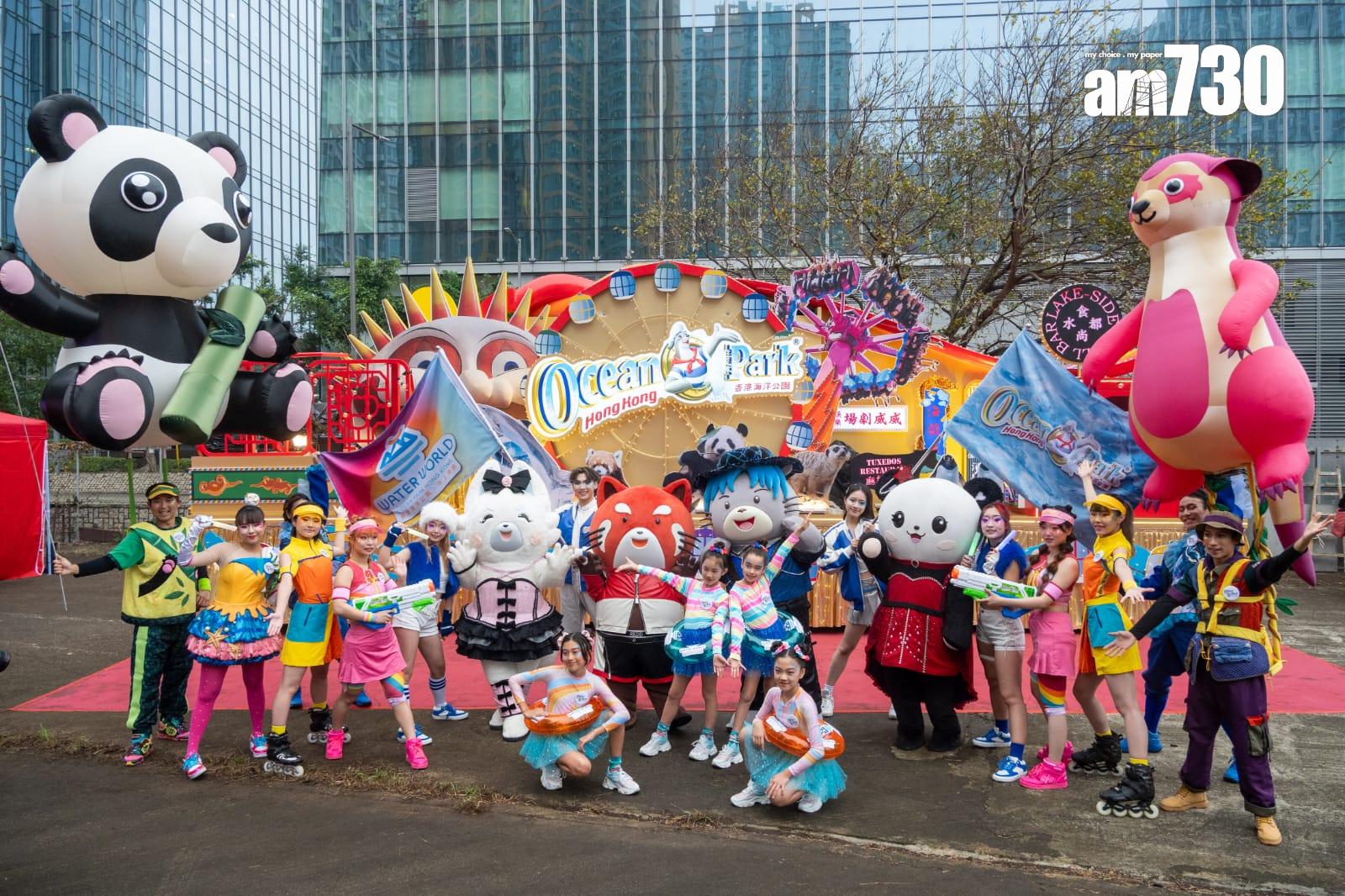 農曆新年2024|旅發局年初一晚在尖沙咀舉行花車巡遊 9輛花車及29支表演隊伍參與(陳奕釗攝)