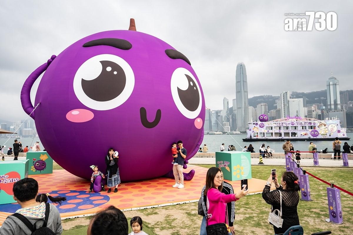 警方一連7日在西九文化區舉行「提子親子嘉年華」。(中新社)