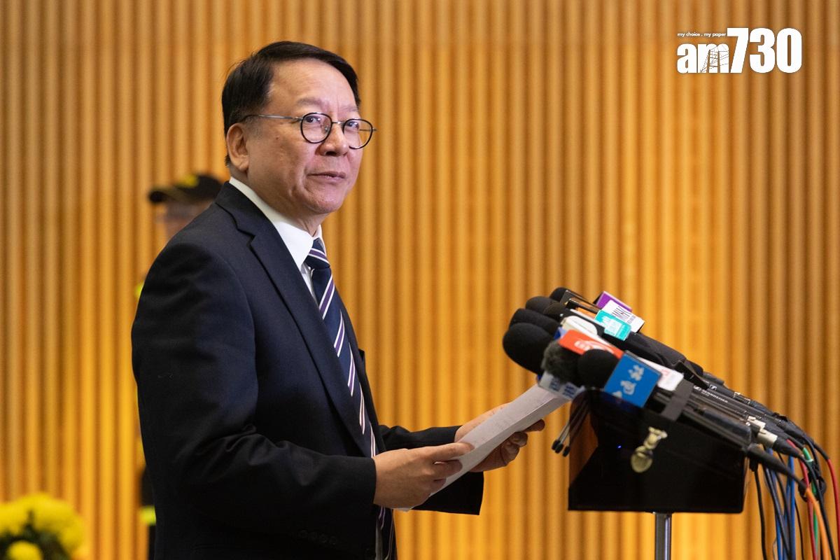 陳國基引述夏寶龍指,非常認可和肯定現屆政府的工作。(蘇文傑攝)