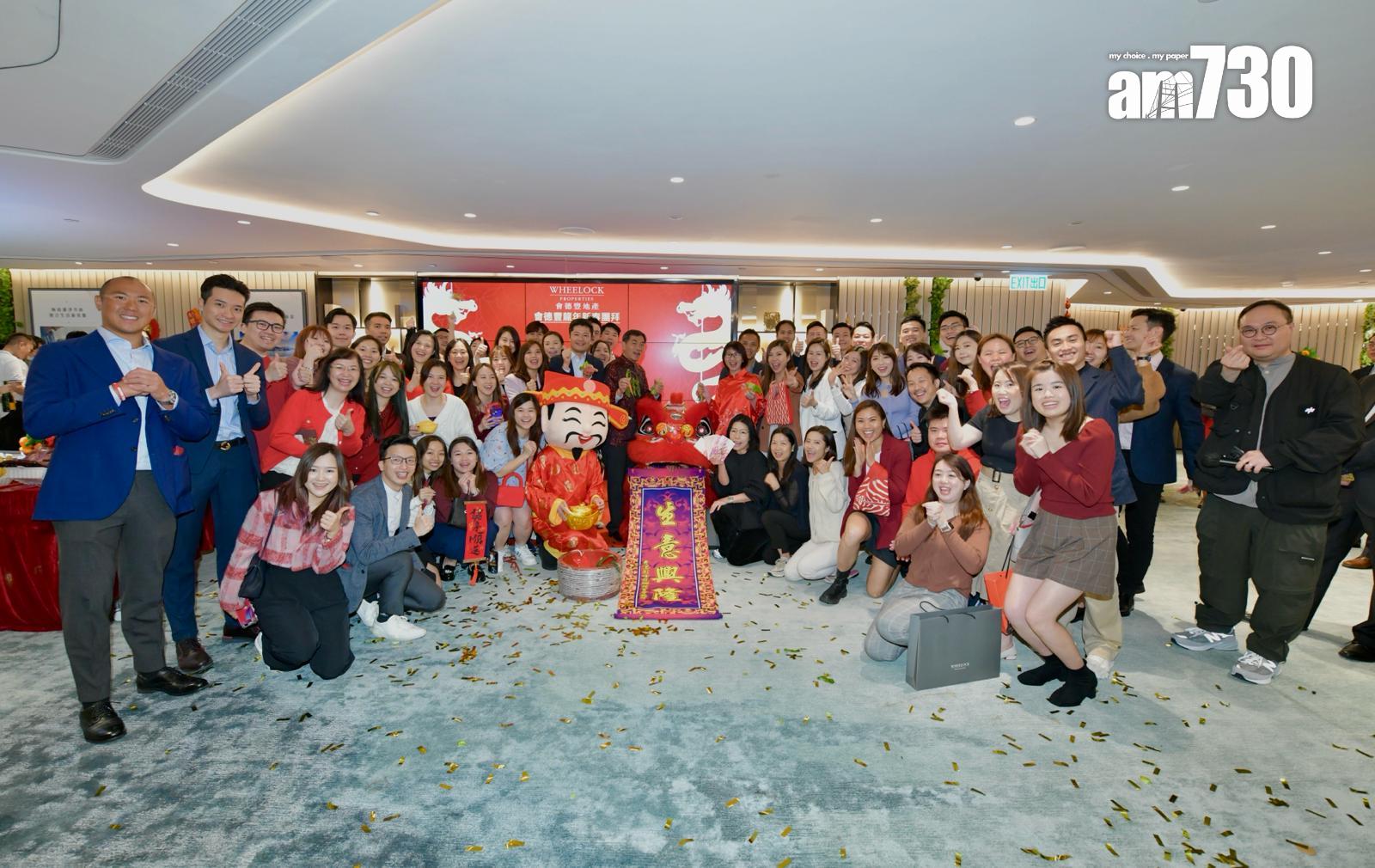 會德豐地產與各大代理行舉辦新春團拜 切開運金豬祝願業界龍年生意興隆