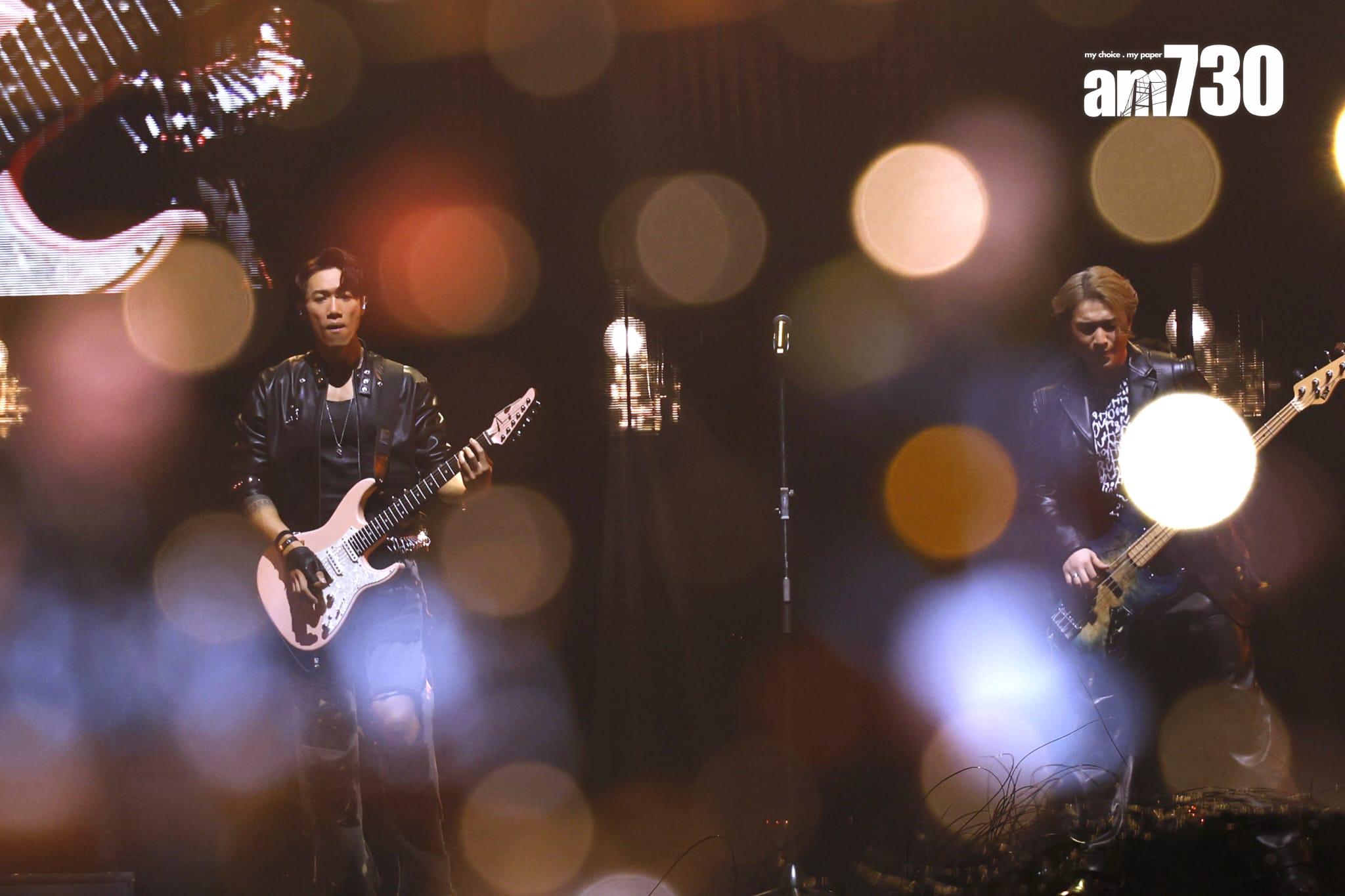 Stanley被封「大表波」,其實他與Jer、Lokman和Tiger的夾band演出亦好型。(林俊源攝)