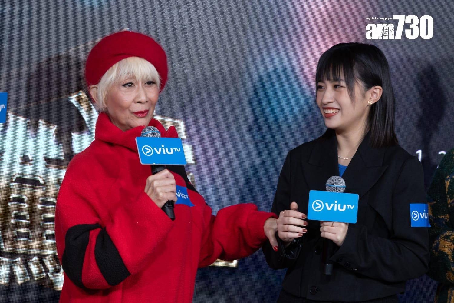 陳曼娜在ViuTV劇集《飛黃騰達》與一班年輕演員合作無代溝。(蘇文傑攝)